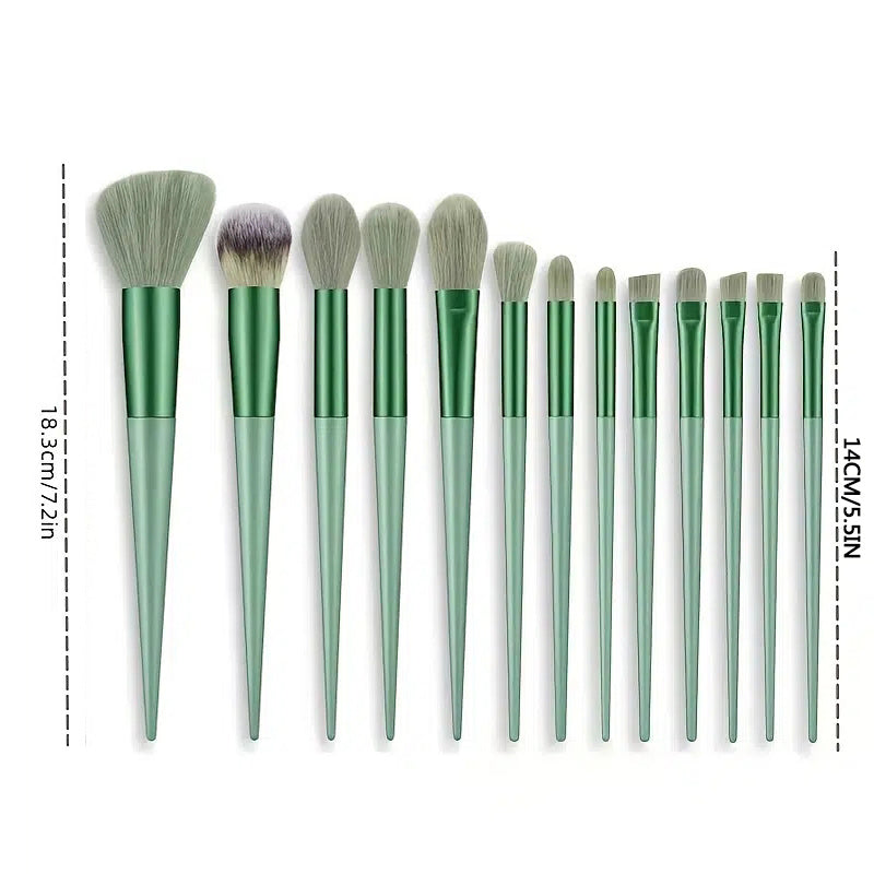13 PCS Cosmetic Brushes Set Eye Shadow Foundation BB Cream Concealer Women Cosmetic Brush Eyeshadow Blush Powder Blending Beauty Soft Comprehensive Make Up Tools
