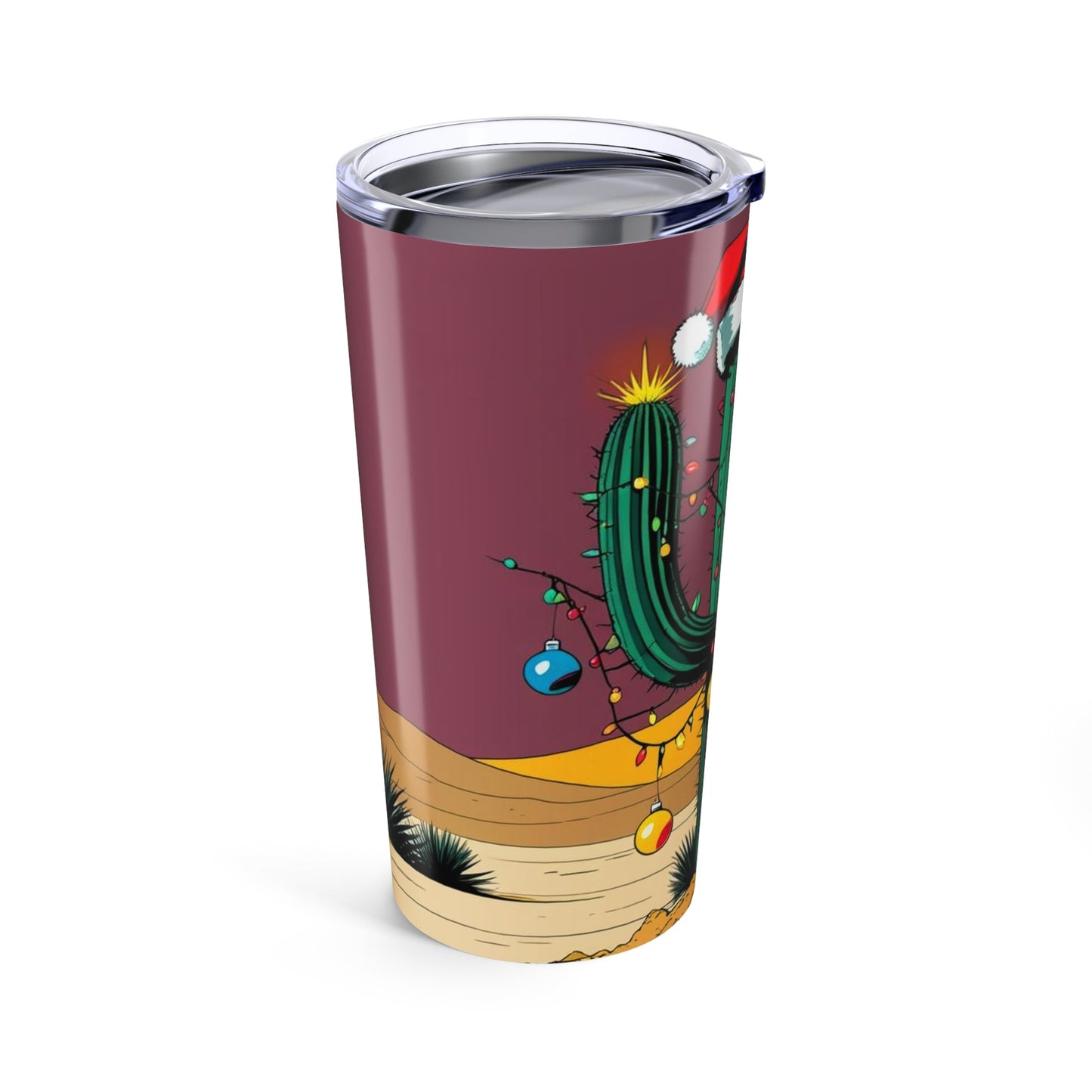 Festive Cactus Tumbler | Holiday Drinkware | Cactus Christmas Mug | Cute Party Cup | Gifts for Nature Lovers - Metamorphosis Creations