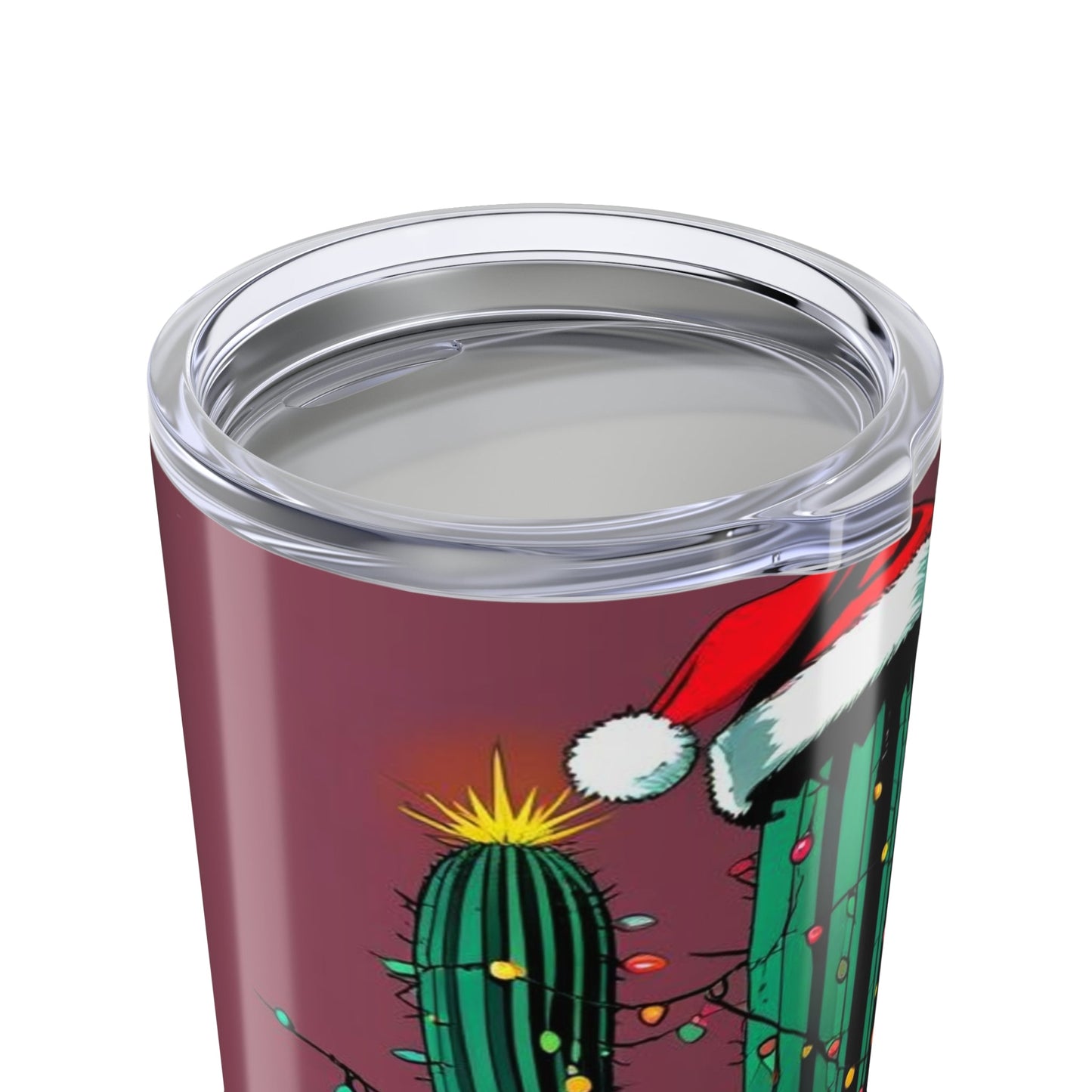 Festive Cactus Tumbler | Holiday Drinkware | Cactus Christmas Mug | Cute Party Cup | Gifts for Nature Lovers - Metamorphosis Creations