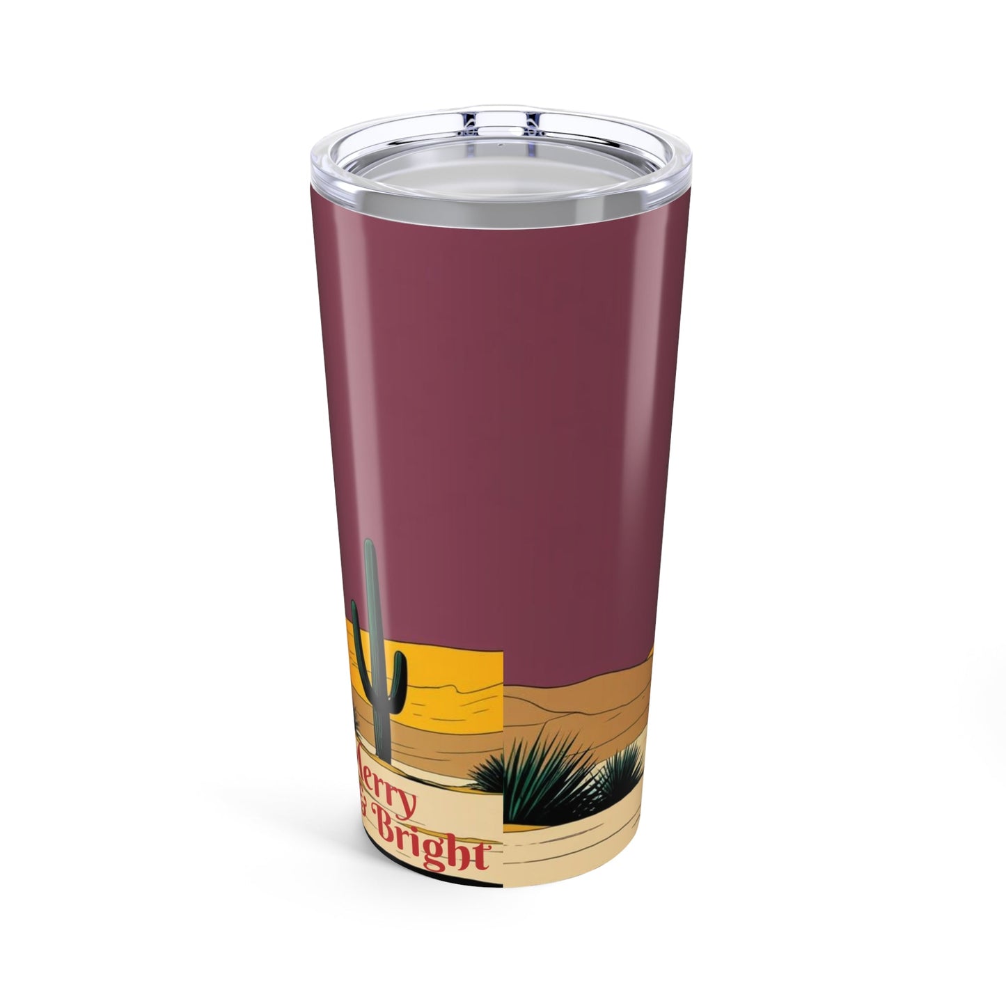 Festive Cactus Tumbler | Holiday Drinkware | Cactus Christmas Mug | Cute Party Cup | Gifts for Nature Lovers - Metamorphosis Creations