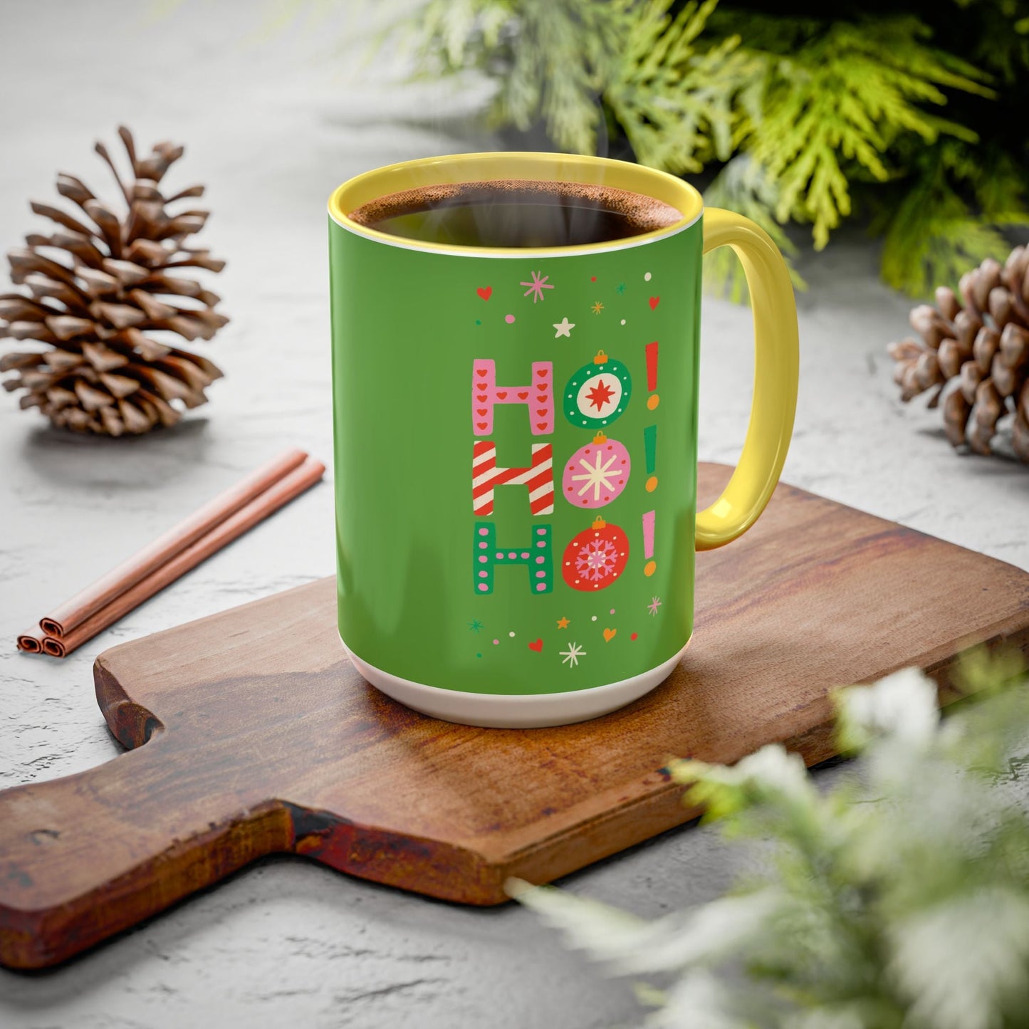 Festive Holiday Mug - Perfect for Christmas, Gift for Coffee Lovers & Cheerful Decor, Ho Ho Ho Design, 11oz & 15oz - Metamorphosis Creations