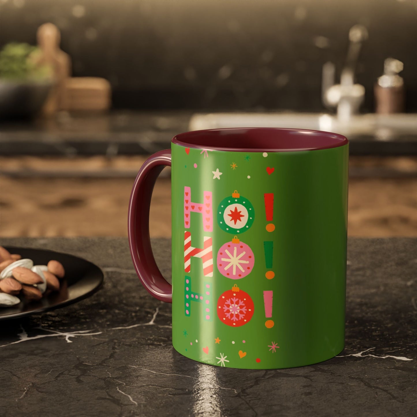 Festive Holiday Mug - Perfect for Christmas, Gift for Coffee Lovers & Cheerful Decor, Ho Ho Ho Design, 11oz & 15oz - Metamorphosis Creations
