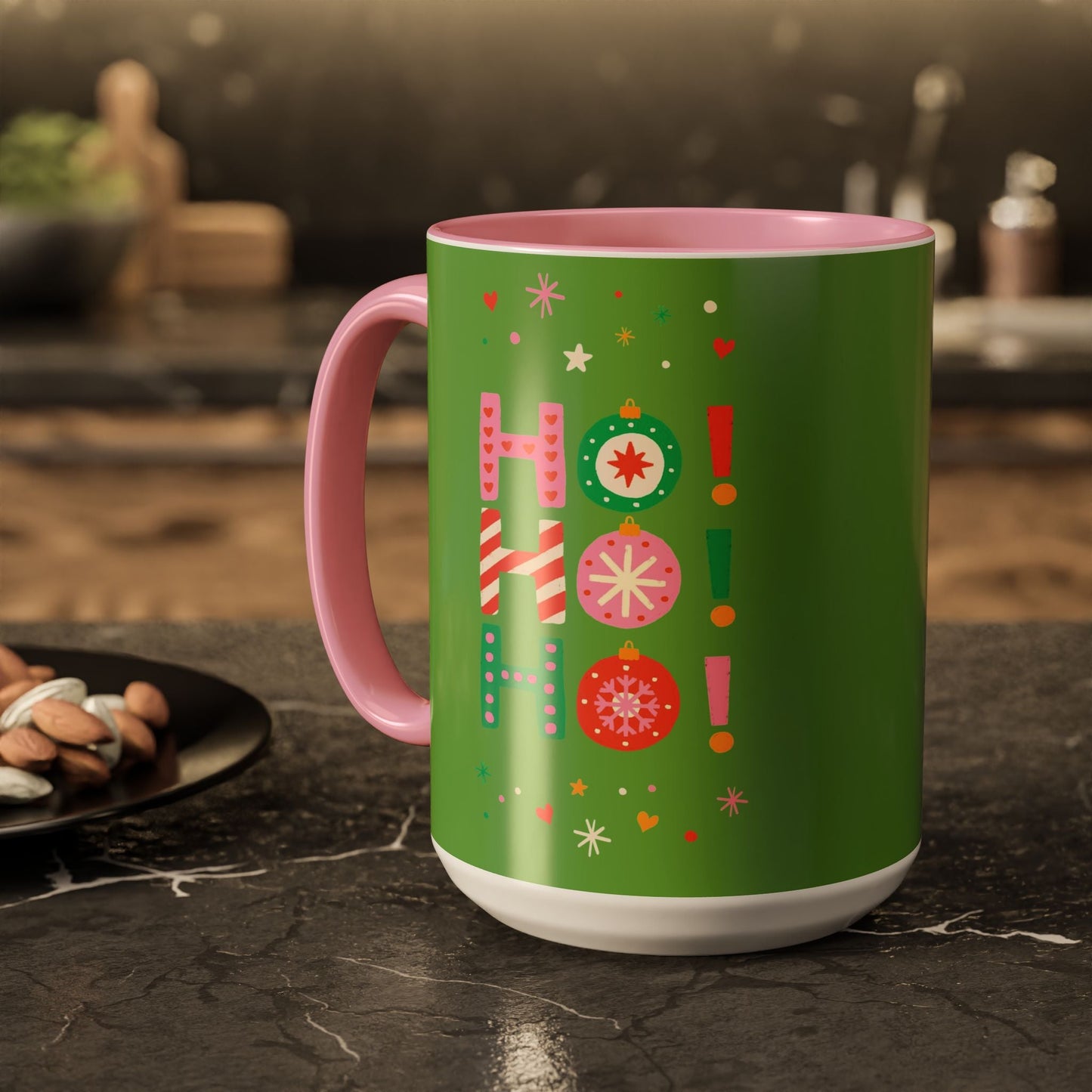 Festive Holiday Mug - Perfect for Christmas, Gift for Coffee Lovers & Cheerful Decor, Ho Ho Ho Design, 11oz & 15oz - Metamorphosis Creations