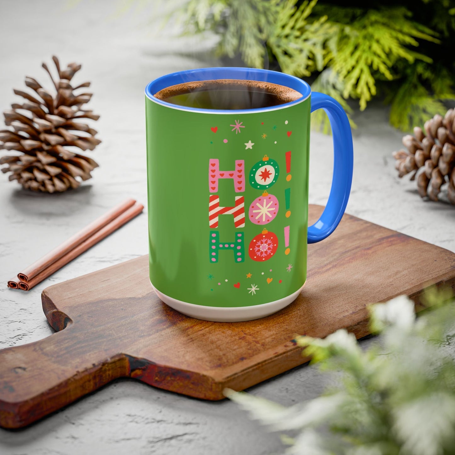 Festive Holiday Mug - Perfect for Christmas, Gift for Coffee Lovers & Cheerful Decor, Ho Ho Ho Design, 11oz & 15oz - Metamorphosis Creations