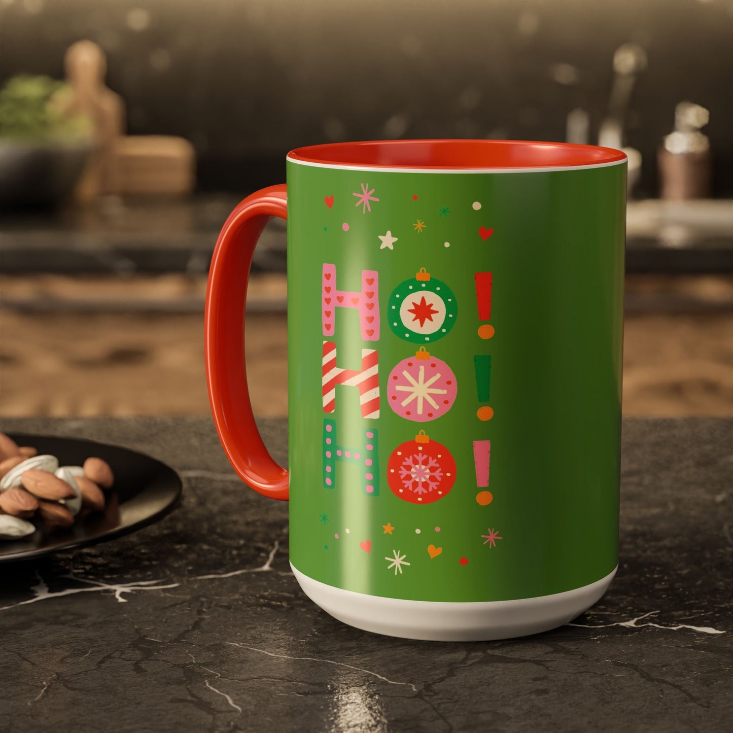 Festive Holiday Mug - Perfect for Christmas, Gift for Coffee Lovers & Cheerful Decor, Ho Ho Ho Design, 11oz & 15oz - Metamorphosis Creations