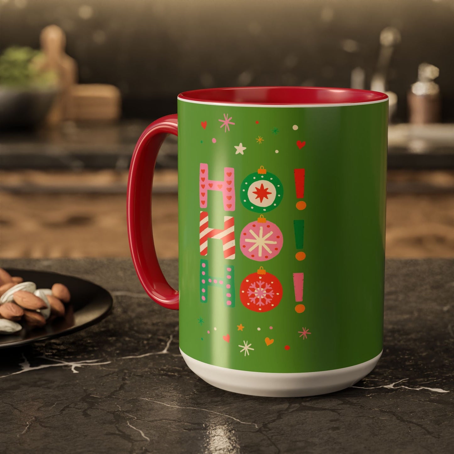 Festive Holiday Mug - Perfect for Christmas, Gift for Coffee Lovers & Cheerful Decor, Ho Ho Ho Design, 11oz & 15oz - Metamorphosis Creations
