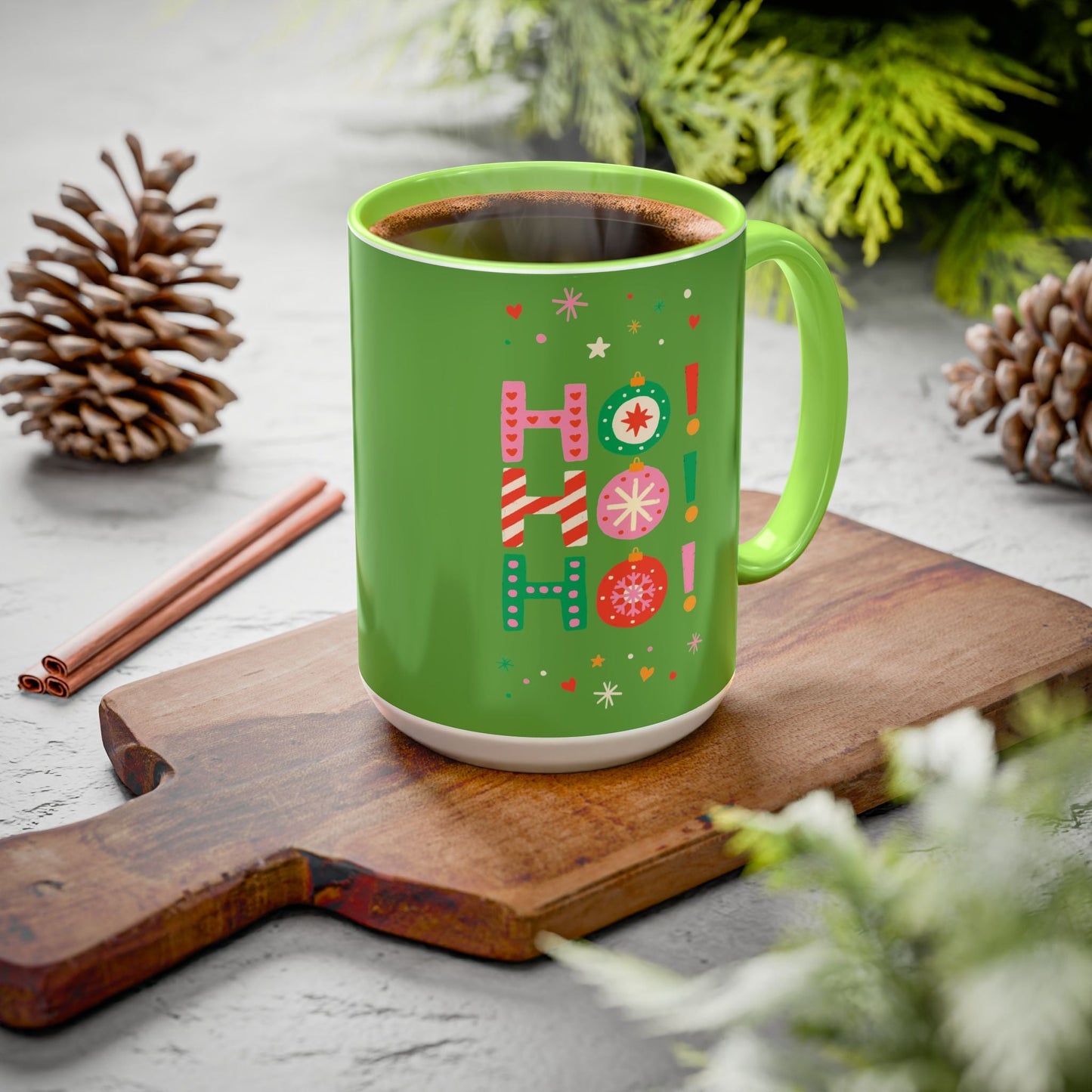 Festive Holiday Mug - Perfect for Christmas, Gift for Coffee Lovers & Cheerful Decor, Ho Ho Ho Design, 11oz & 15oz - Metamorphosis Creations
