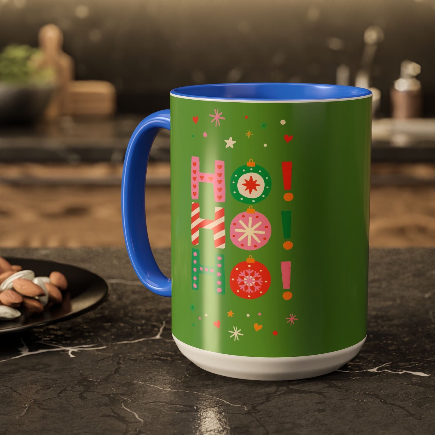 Festive Holiday Mug - Perfect for Christmas, Gift for Coffee Lovers & Cheerful Decor, Ho Ho Ho Design, 11oz & 15oz - Metamorphosis Creations