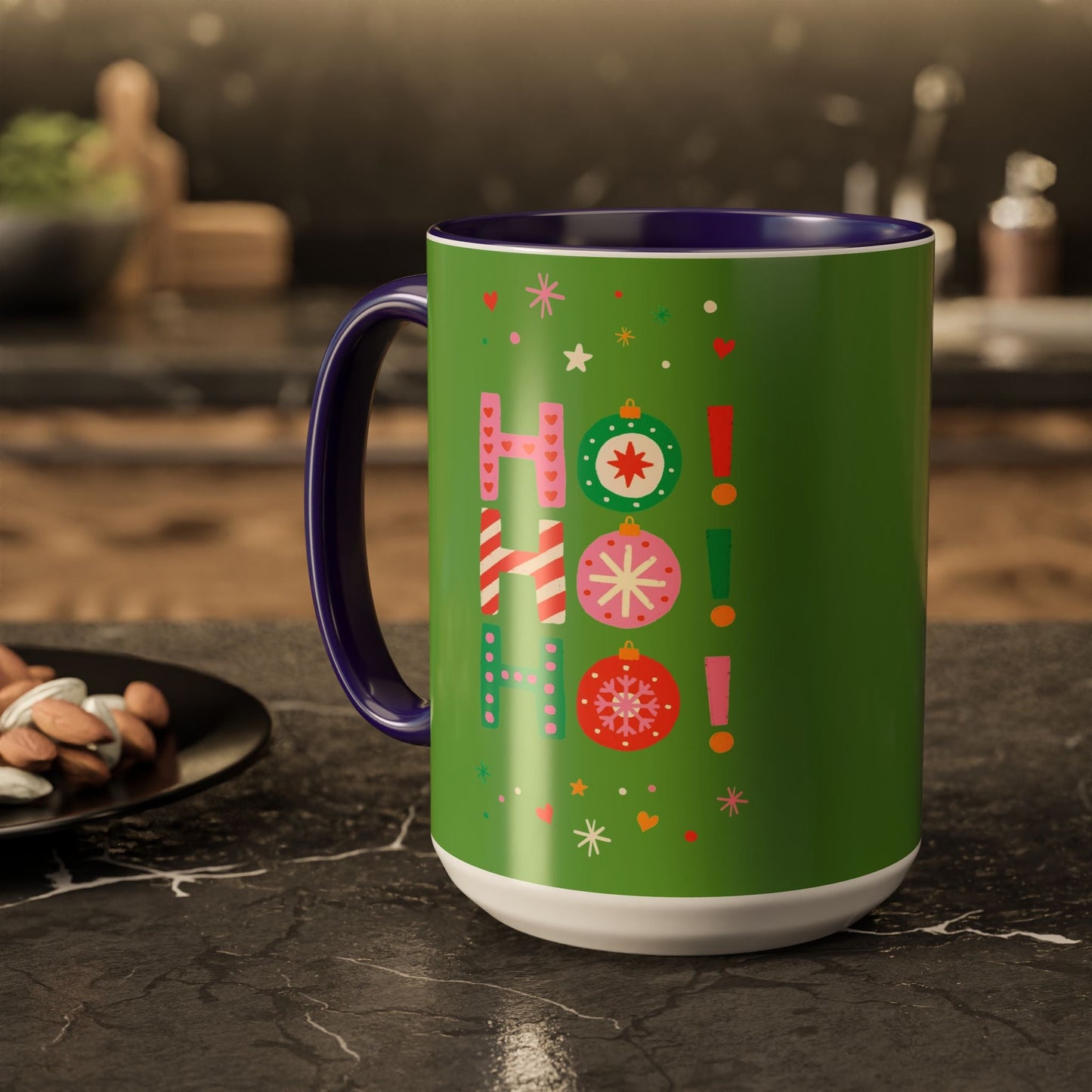 Festive Holiday Mug - Perfect for Christmas, Gift for Coffee Lovers & Cheerful Decor, Ho Ho Ho Design, 11oz & 15oz - Metamorphosis Creations