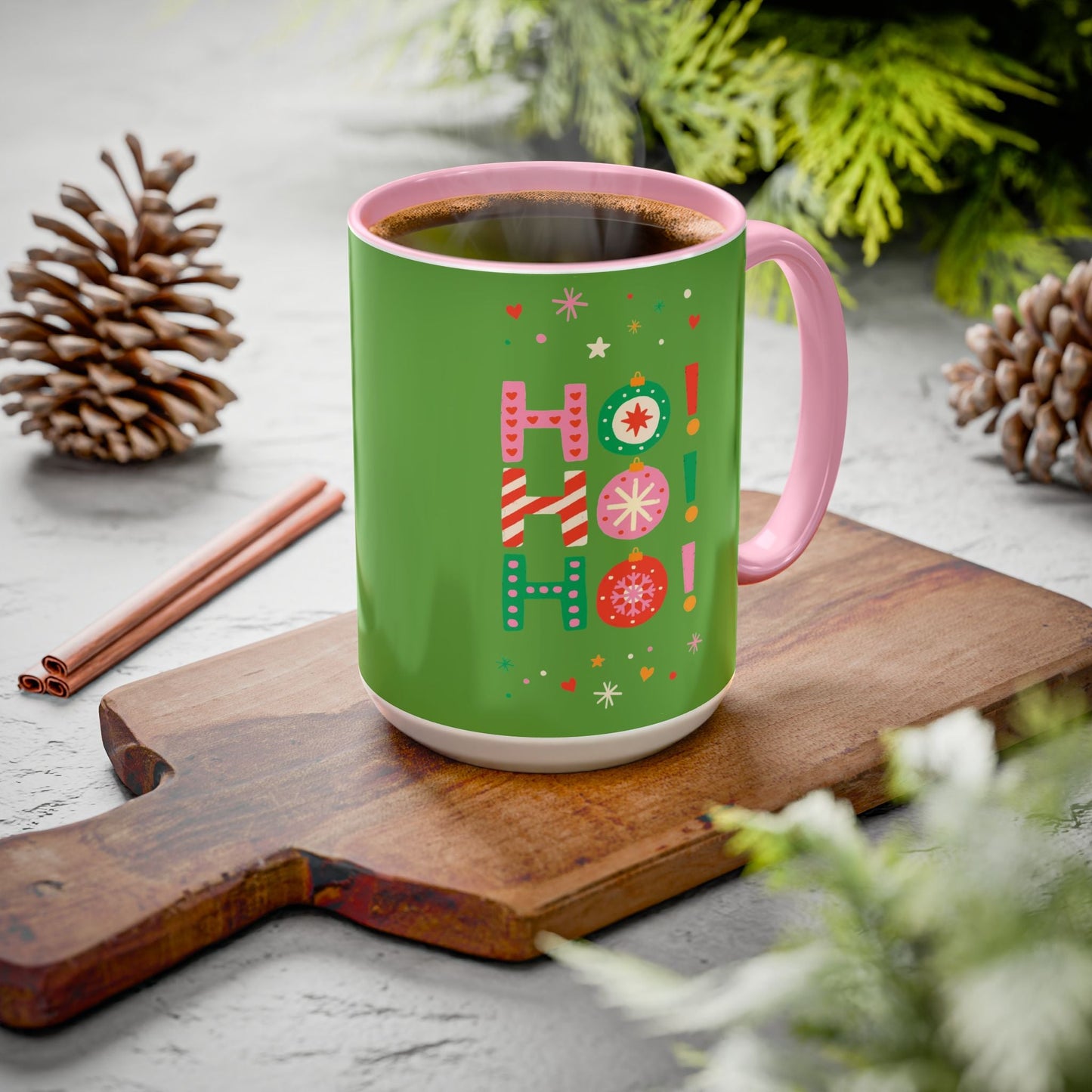 Festive Holiday Mug - Perfect for Christmas, Gift for Coffee Lovers & Cheerful Decor, Ho Ho Ho Design, 11oz & 15oz - Metamorphosis Creations