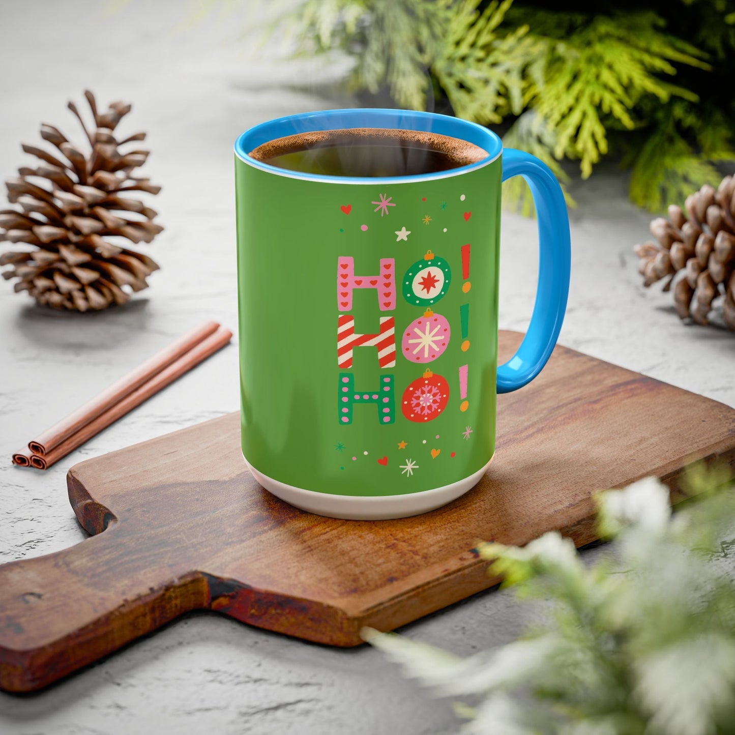 Festive Holiday Mug - Perfect for Christmas, Gift for Coffee Lovers & Cheerful Decor, Ho Ho Ho Design, 11oz & 15oz - Metamorphosis Creations