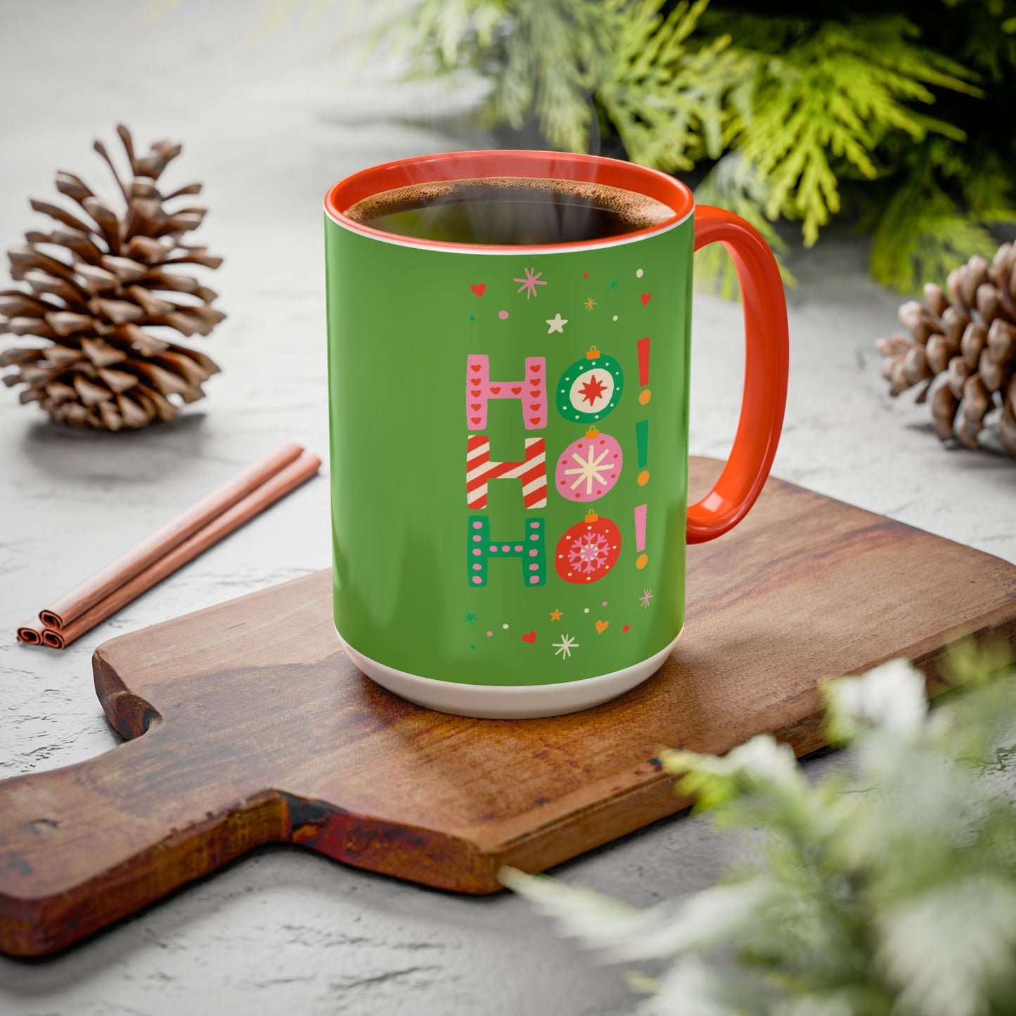 Festive Holiday Mug - Perfect for Christmas, Gift for Coffee Lovers & Cheerful Decor, Ho Ho Ho Design, 11oz & 15oz - Metamorphosis Creations