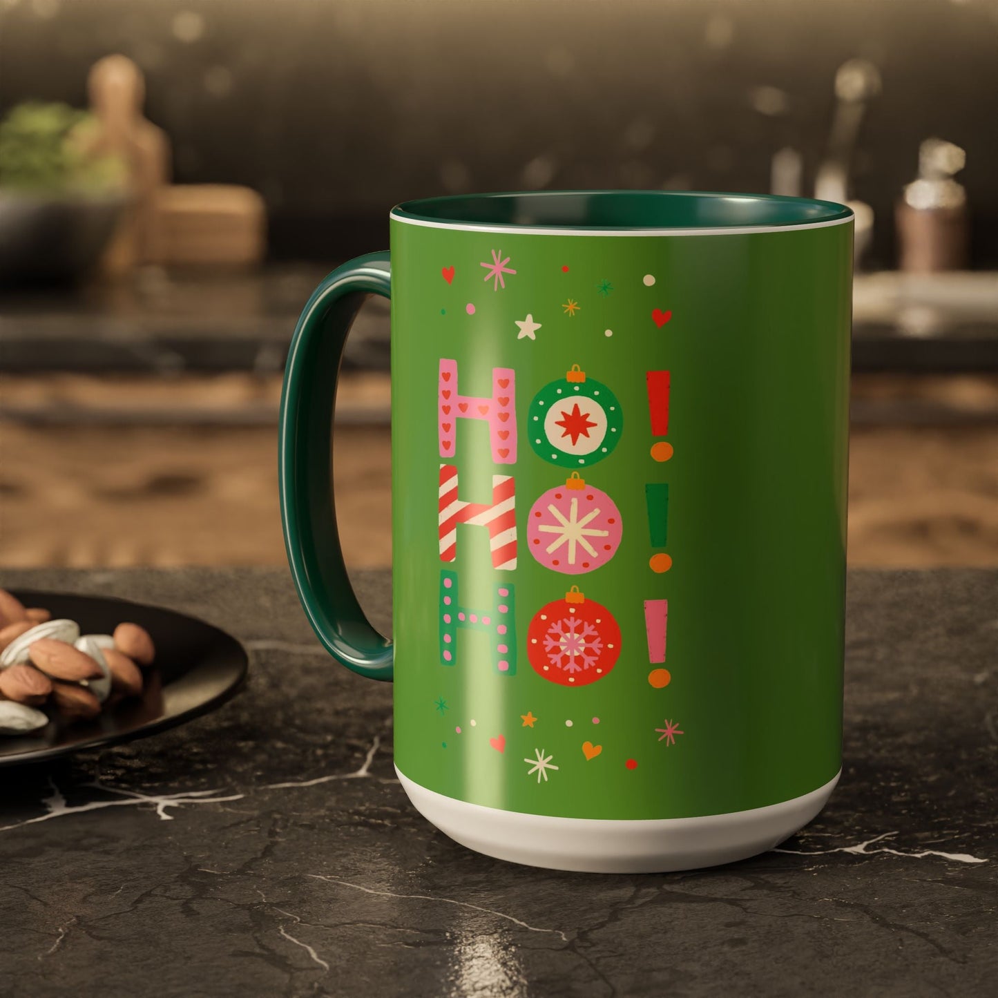 Festive Holiday Mug - Perfect for Christmas, Gift for Coffee Lovers & Cheerful Decor, Ho Ho Ho Design, 11oz & 15oz - Metamorphosis Creations