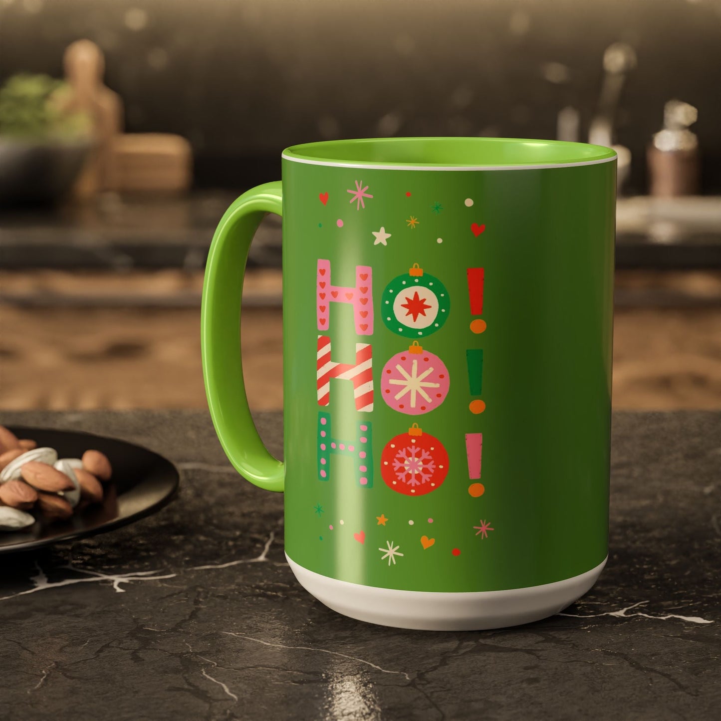 Festive Holiday Mug - Perfect for Christmas, Gift for Coffee Lovers & Cheerful Decor, Ho Ho Ho Design, 11oz & 15oz - Metamorphosis Creations