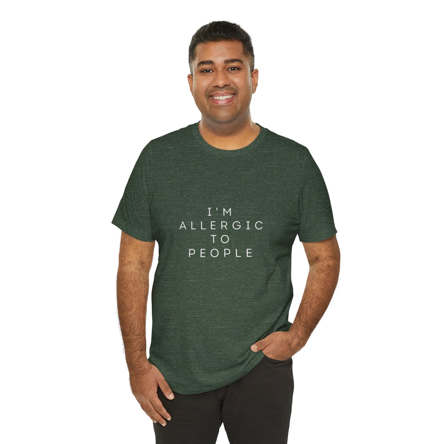 Funny Graphic Tee, Unisex Allergy Humor Shirt, Introvert Gift, Casual Wear, Quirky T-Shirt - Metamorphosis Creations