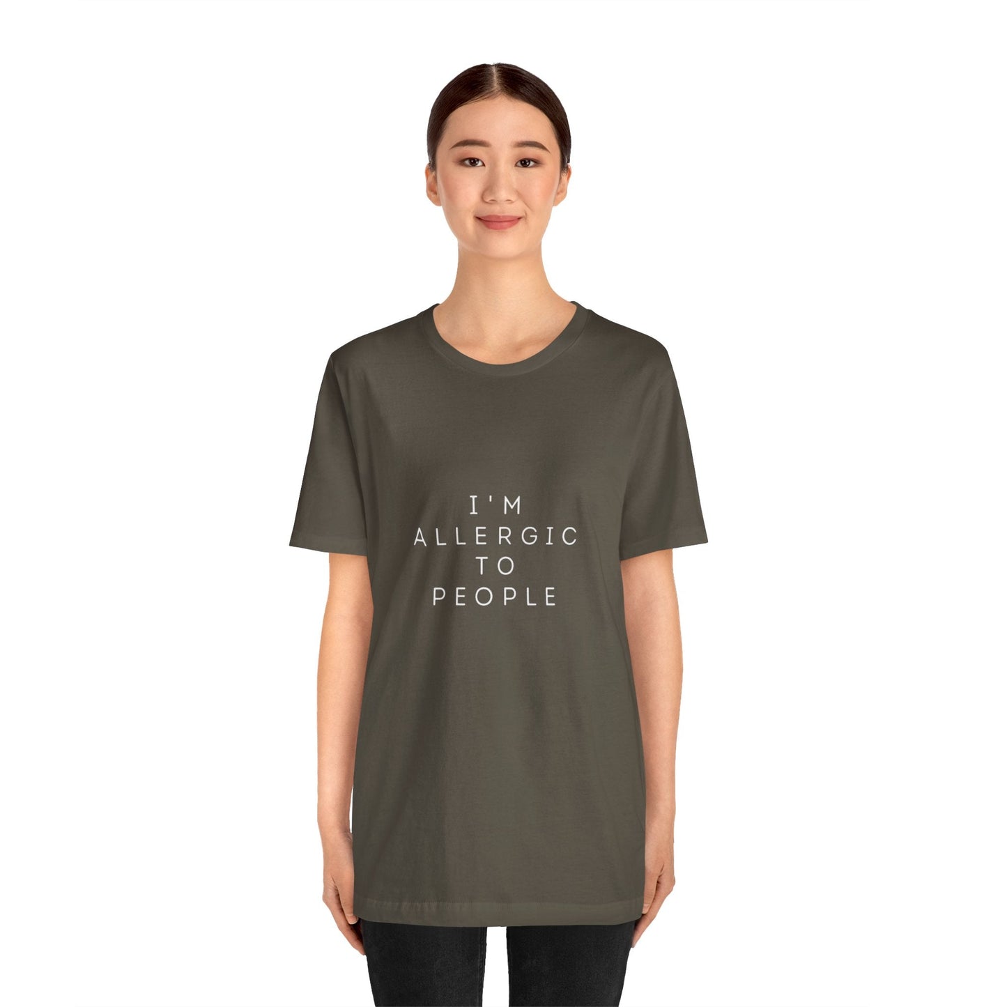 Funny Graphic Tee, Unisex Allergy Humor Shirt, Introvert Gift, Casual Wear, Quirky T-Shirt - Metamorphosis Creations
