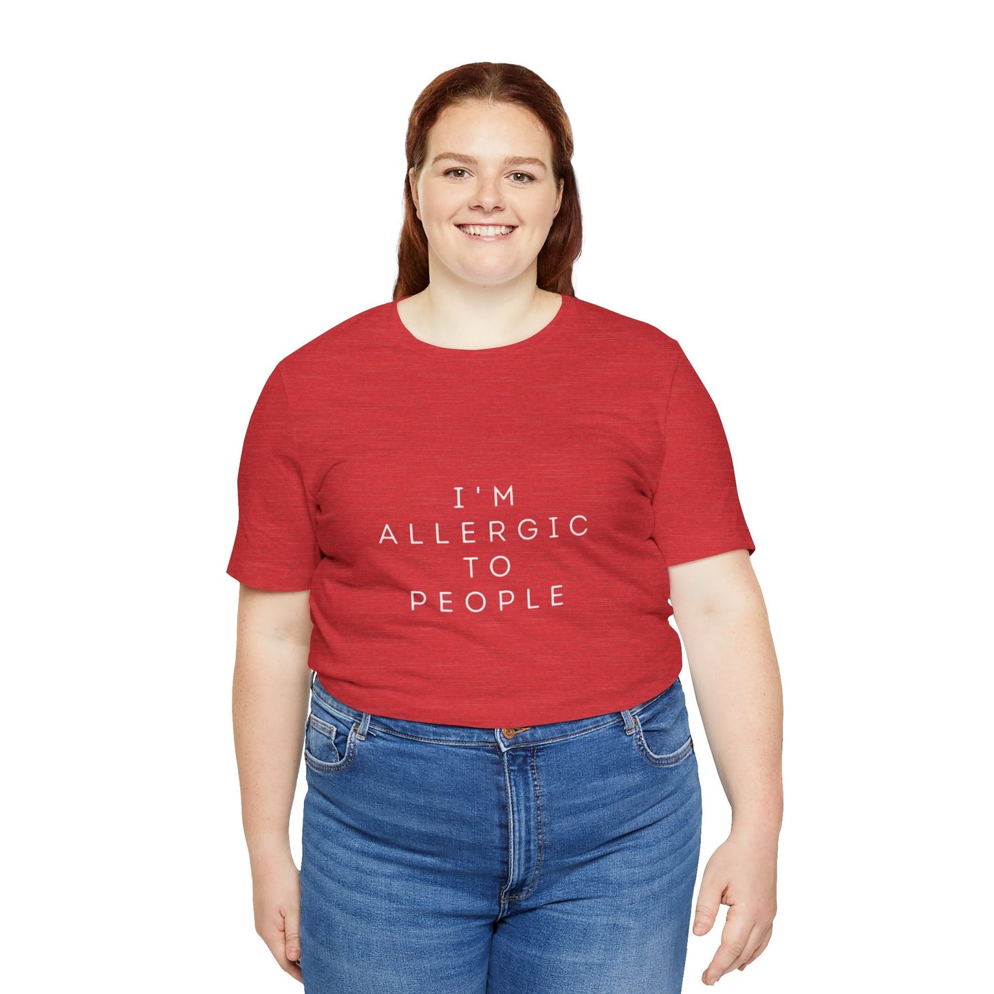 Funny Graphic Tee, Unisex Allergy Humor Shirt, Introvert Gift, Casual Wear, Quirky T-Shirt - Metamorphosis Creations