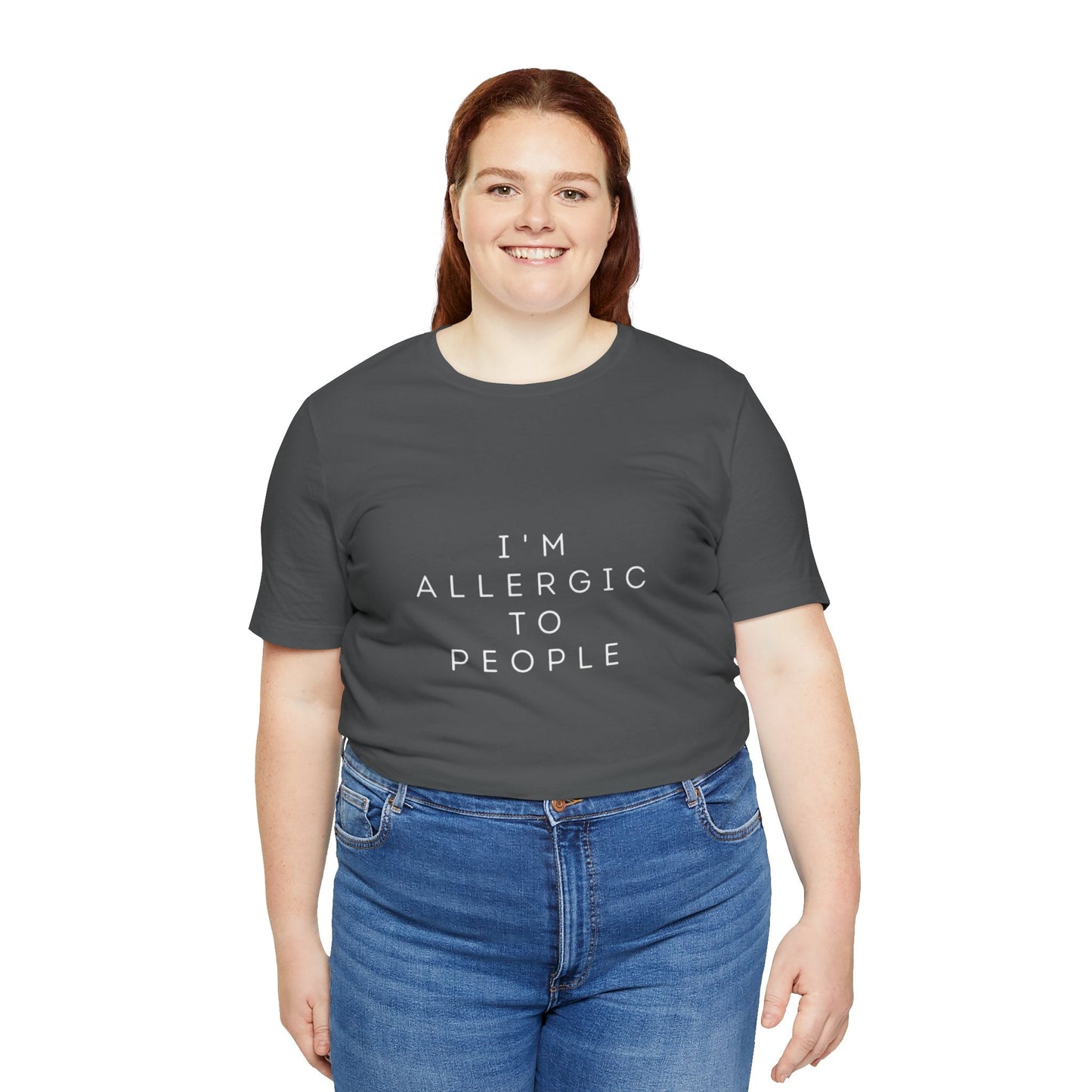 Funny Graphic Tee, Unisex Allergy Humor Shirt, Introvert Gift, Casual Wear, Quirky T-Shirt - Metamorphosis Creations