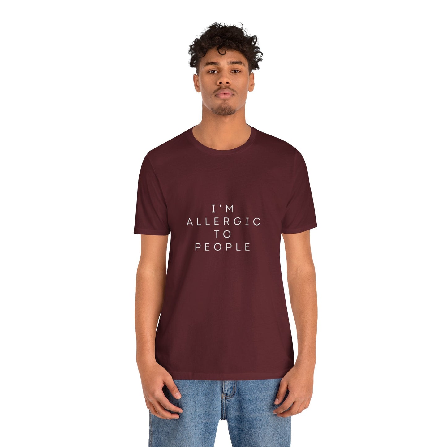 Funny Graphic Tee, Unisex Allergy Humor Shirt, Introvert Gift, Casual Wear, Quirky T-Shirt - Metamorphosis Creations