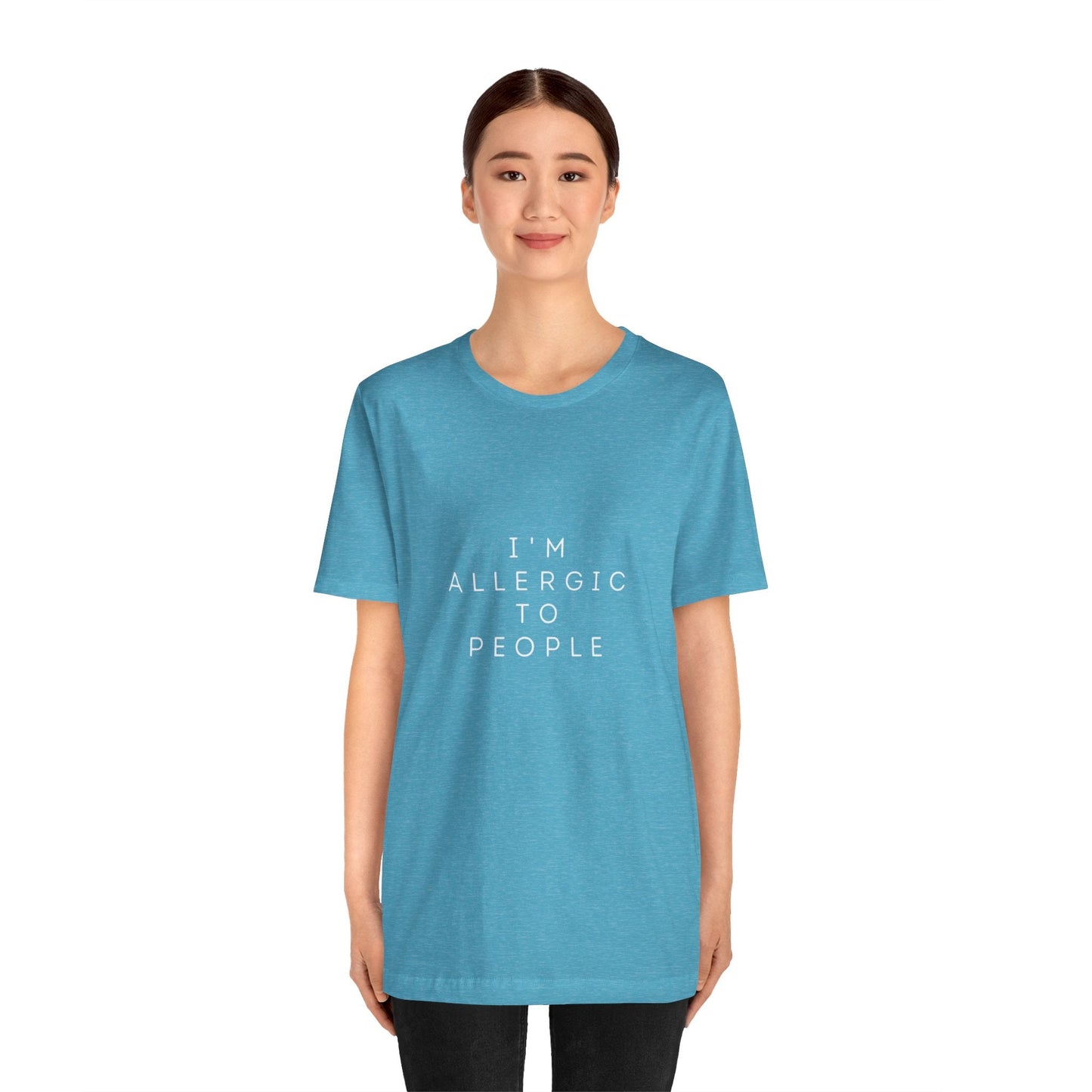 Funny Graphic Tee, Unisex Allergy Humor Shirt, Introvert Gift, Casual Wear, Quirky T-Shirt - Metamorphosis Creations