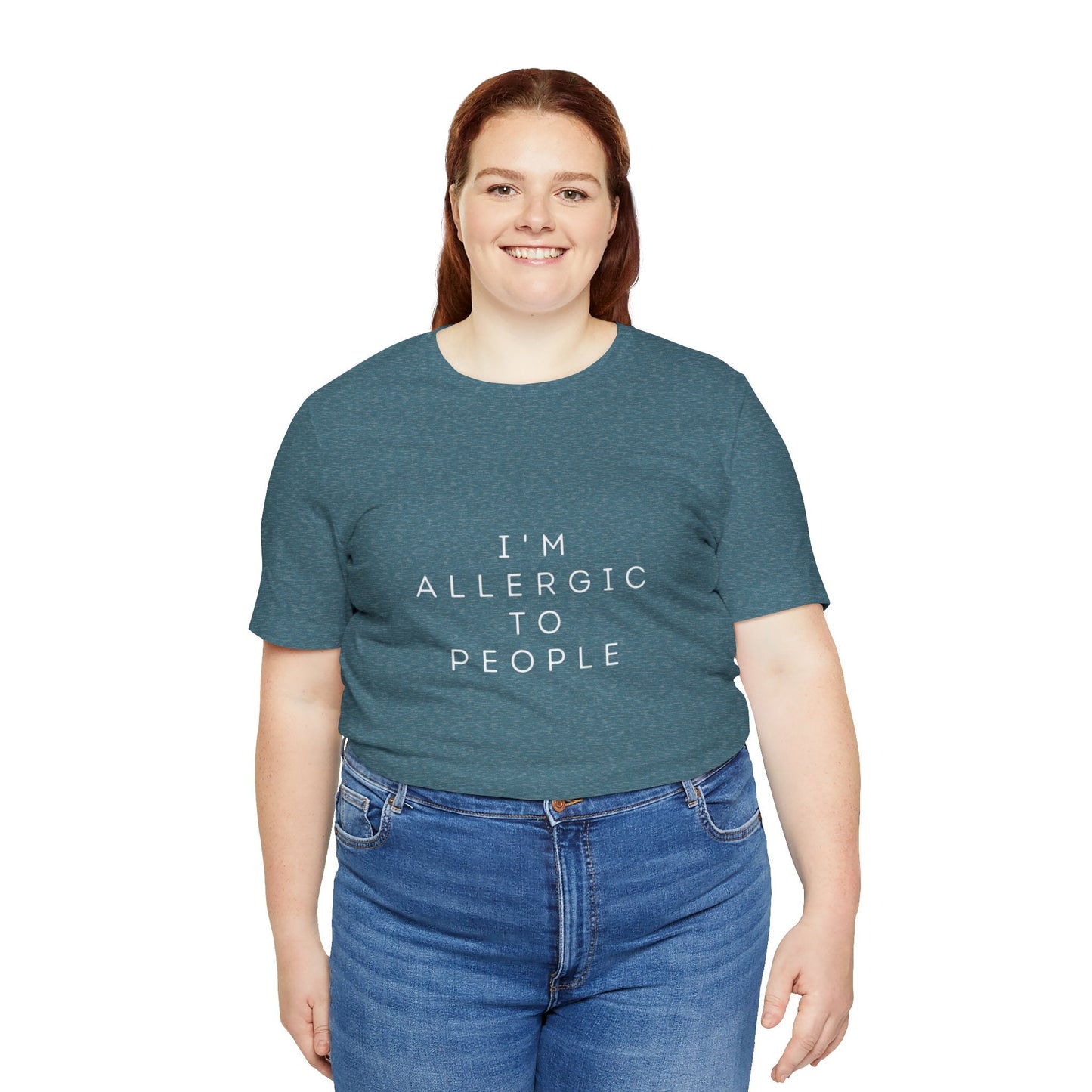 Funny Graphic Tee, Unisex Allergy Humor Shirt, Introvert Gift, Casual Wear, Quirky T-Shirt - Metamorphosis Creations