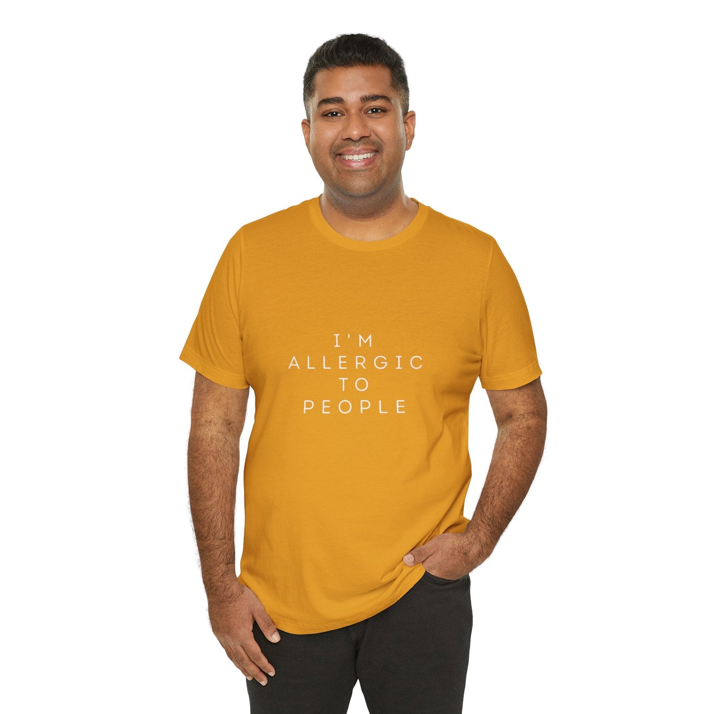 Funny Graphic Tee, Unisex Allergy Humor Shirt, Introvert Gift, Casual Wear, Quirky T-Shirt - Metamorphosis Creations