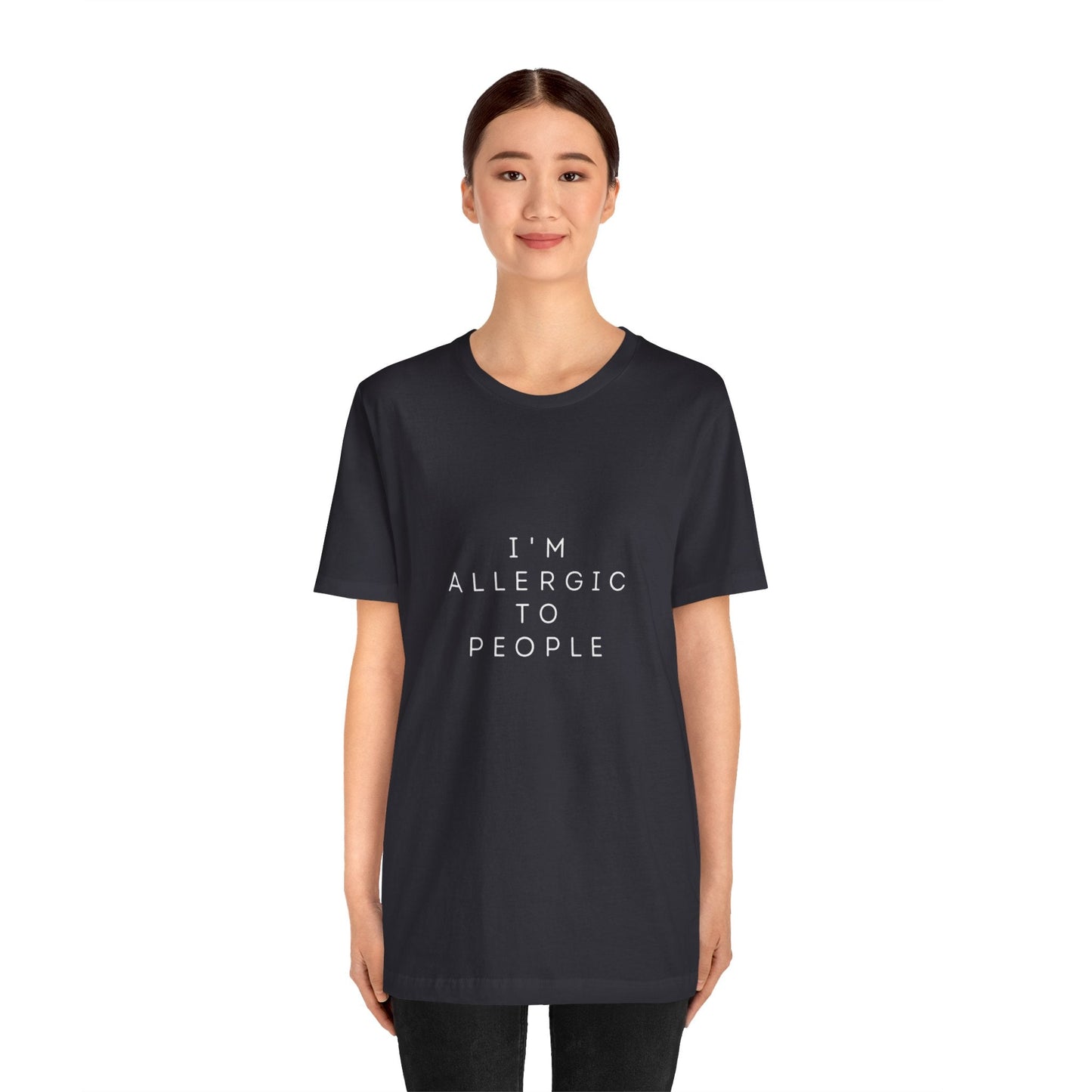 Funny Graphic Tee, Unisex Allergy Humor Shirt, Introvert Gift, Casual Wear, Quirky T-Shirt - Metamorphosis Creations