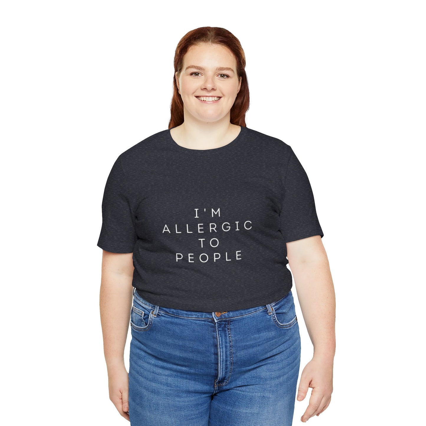 Funny Graphic Tee, Unisex Allergy Humor Shirt, Introvert Gift, Casual Wear, Quirky T-Shirt - Metamorphosis Creations