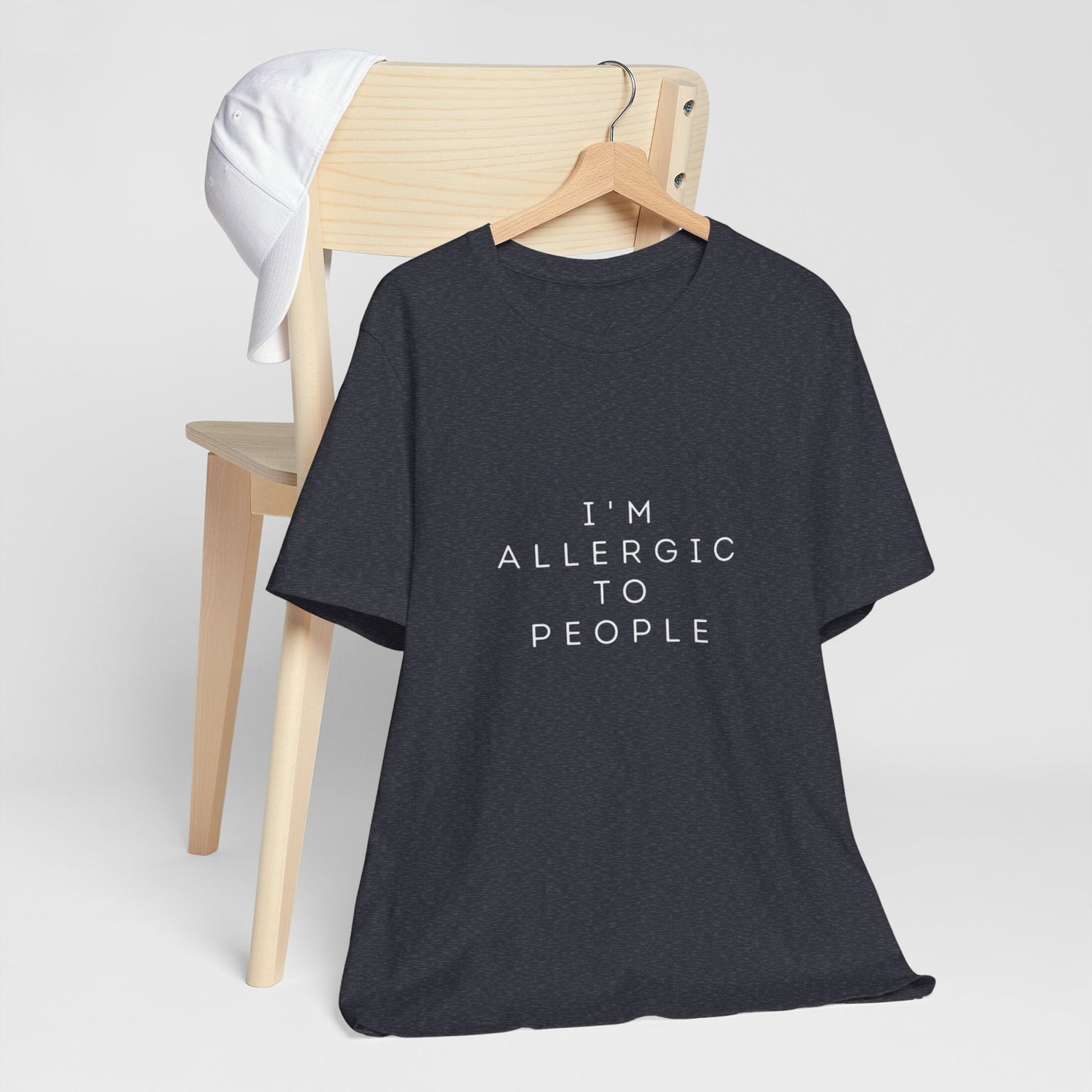 Funny Graphic Tee, Unisex Allergy Humor Shirt, Introvert Gift, Casual Wear, Quirky T-Shirt - Metamorphosis Creations
