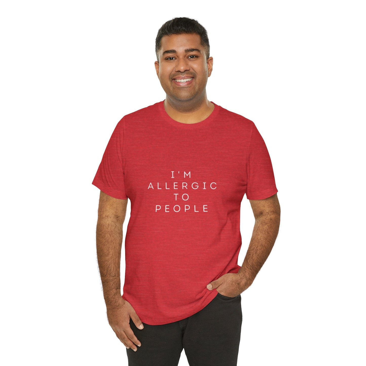 Funny Graphic Tee, Unisex Allergy Humor Shirt, Introvert Gift, Casual Wear, Quirky T-Shirt - Metamorphosis Creations