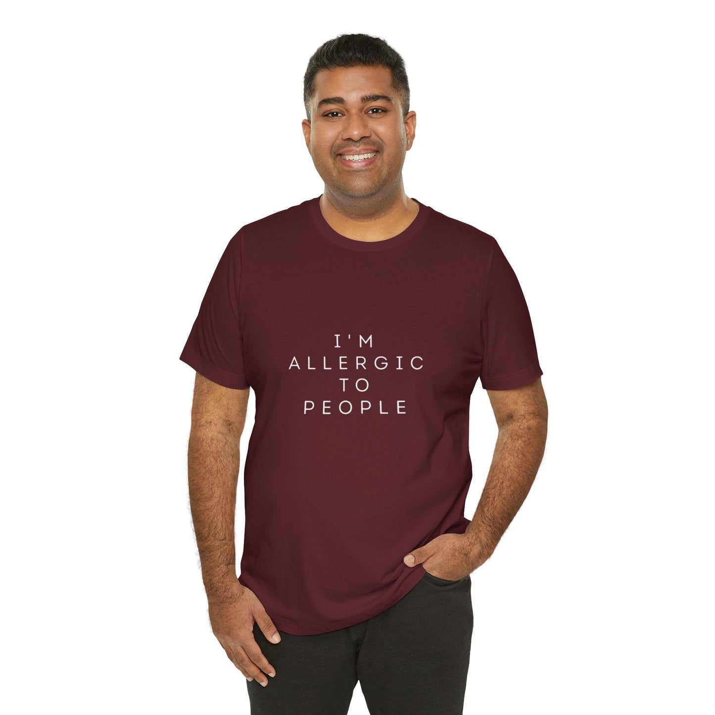 Funny Graphic Tee, Unisex Allergy Humor Shirt, Introvert Gift, Casual Wear, Quirky T-Shirt - Metamorphosis Creations