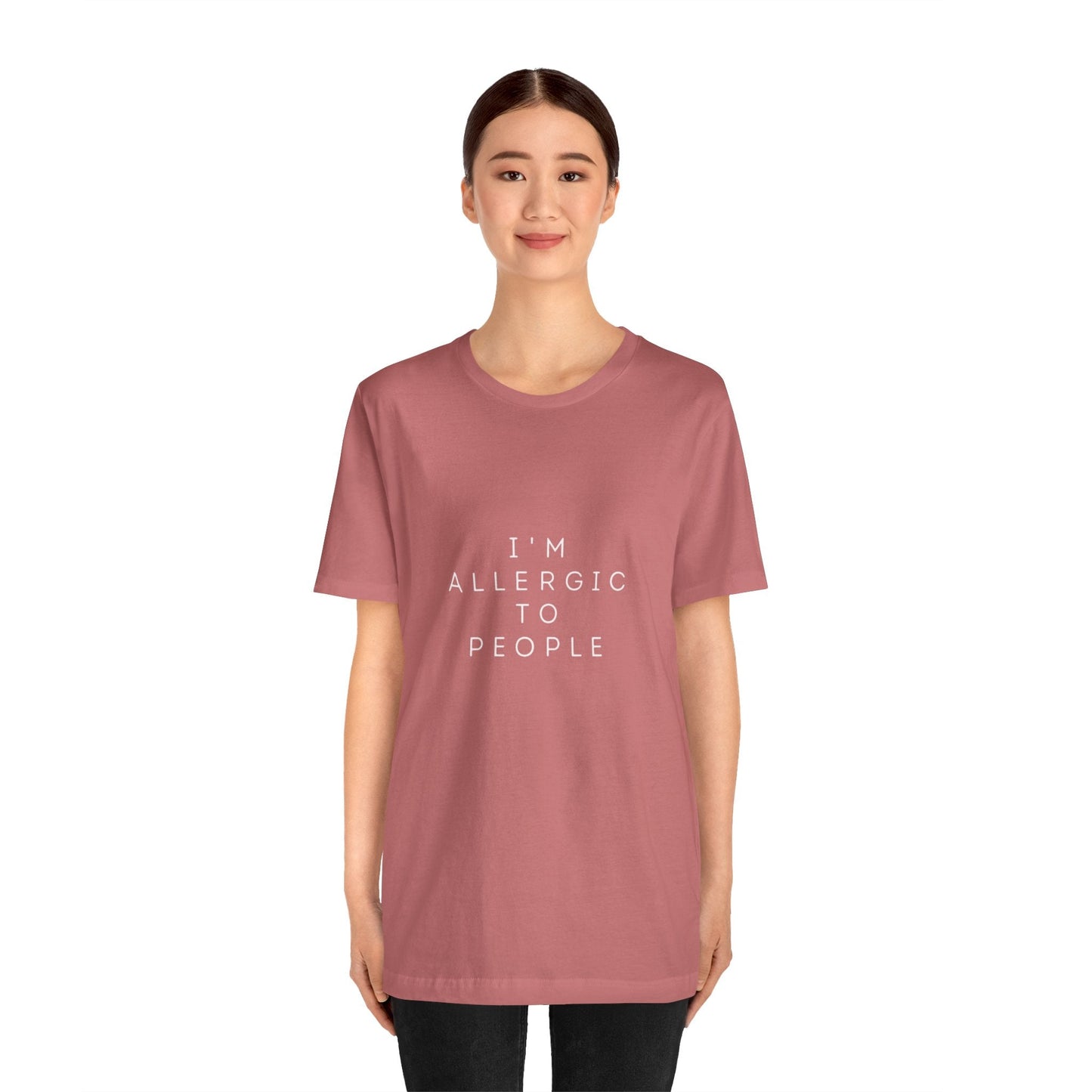 Funny Graphic Tee, Unisex Allergy Humor Shirt, Introvert Gift, Casual Wear, Quirky T-Shirt - Metamorphosis Creations