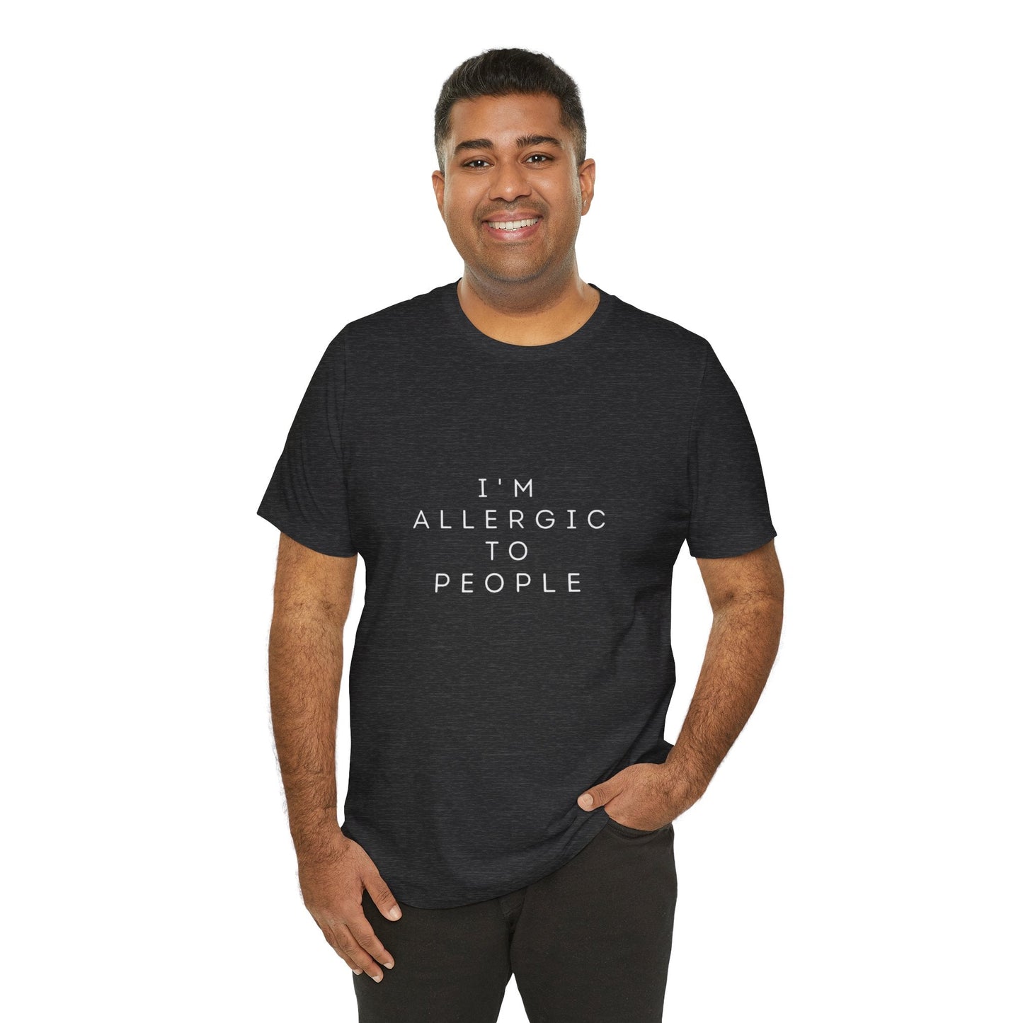Funny Graphic Tee, Unisex Allergy Humor Shirt, Introvert Gift, Casual Wear, Quirky T-Shirt - Metamorphosis Creations