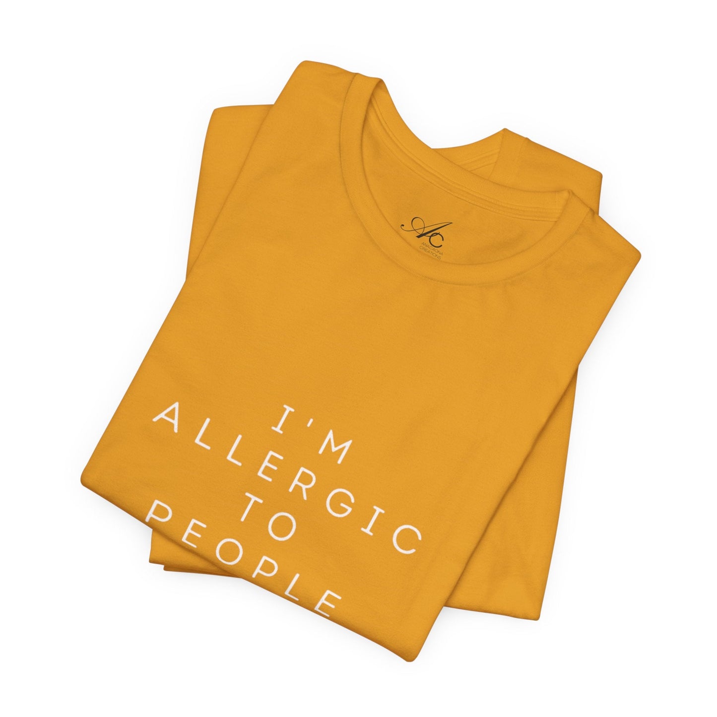 Funny Graphic Tee, Unisex Allergy Humor Shirt, Introvert Gift, Casual Wear, Quirky T-Shirt - Metamorphosis Creations