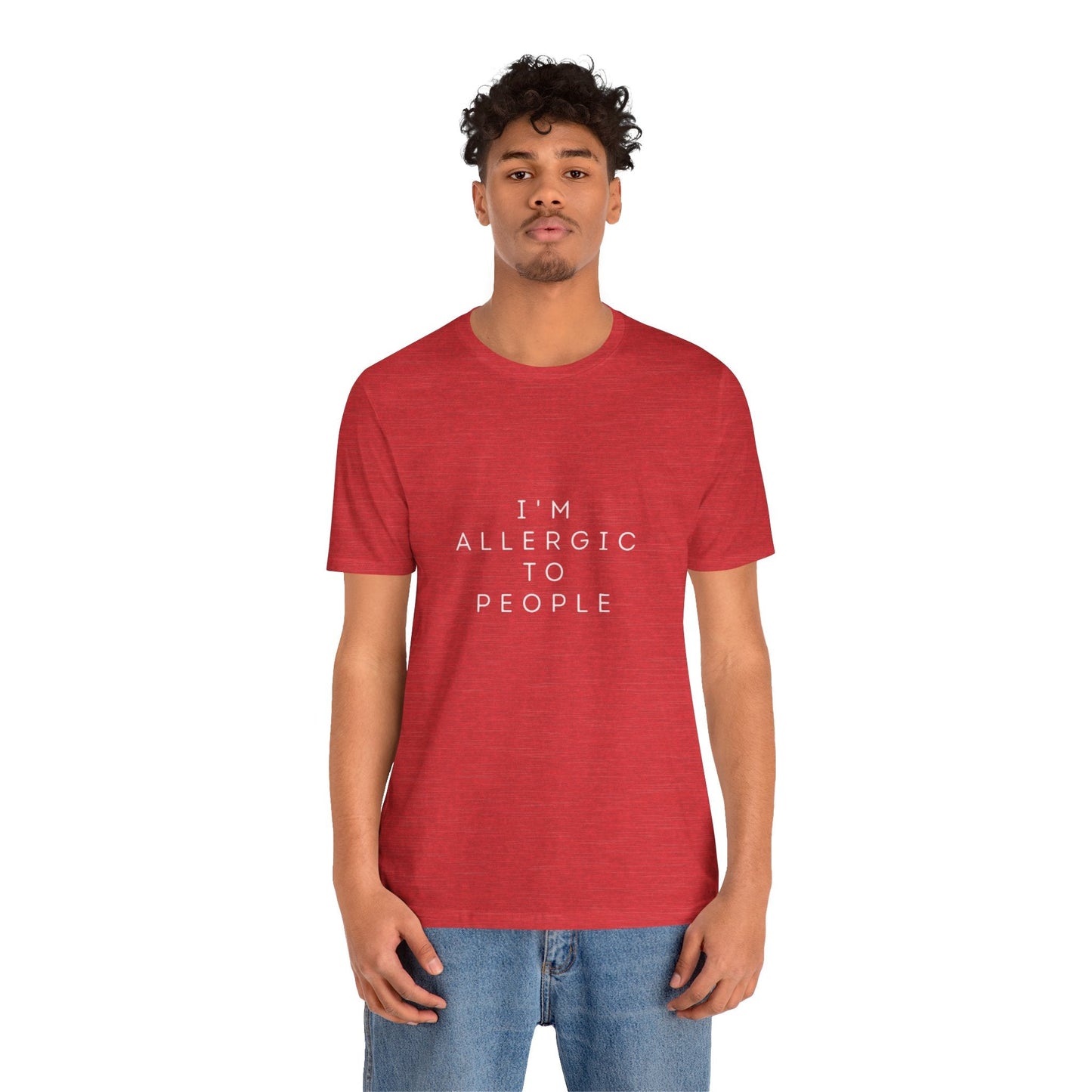 Funny Graphic Tee, Unisex Allergy Humor Shirt, Introvert Gift, Casual Wear, Quirky T-Shirt - Metamorphosis Creations