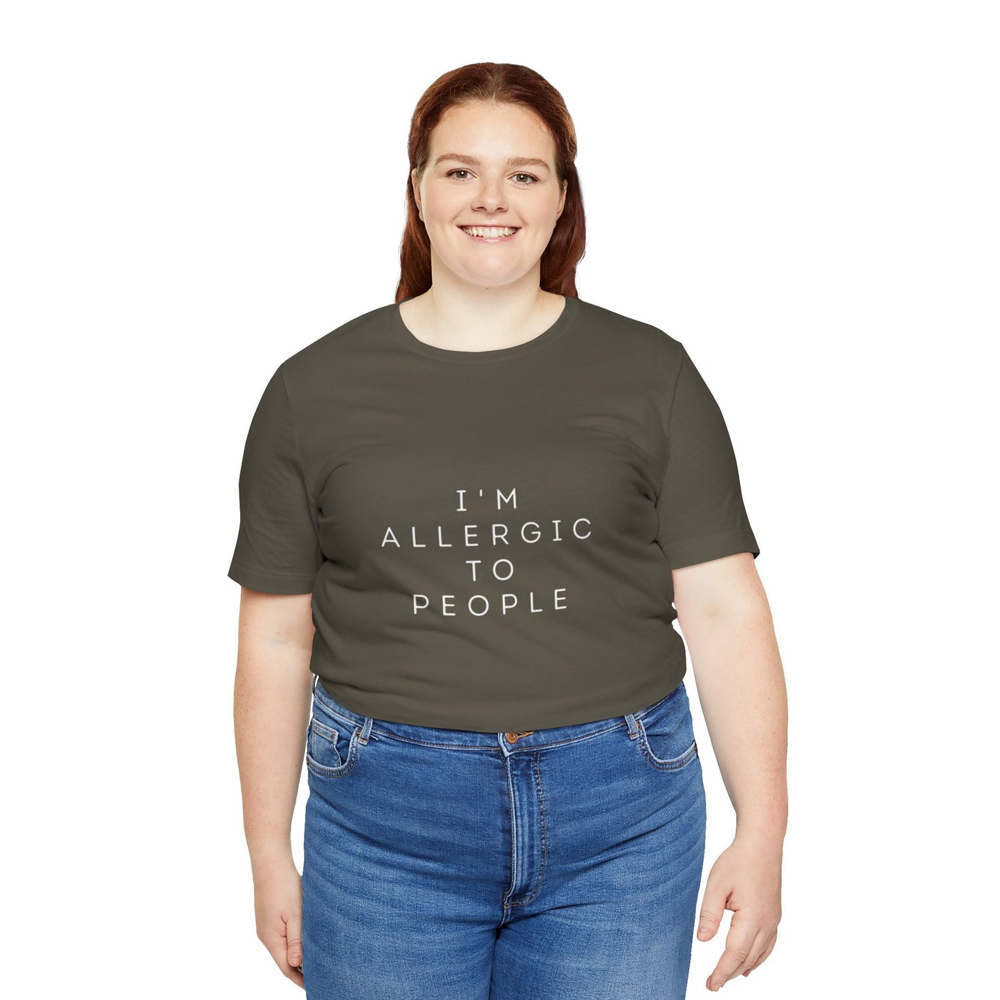 Funny Graphic Tee, Unisex Allergy Humor Shirt, Introvert Gift, Casual Wear, Quirky T-Shirt - Metamorphosis Creations