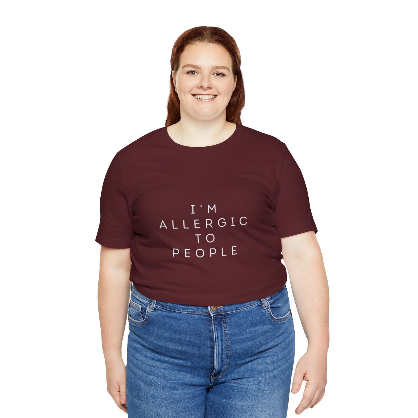 Funny Graphic Tee, Unisex Allergy Humor Shirt, Introvert Gift, Casual Wear, Quirky T-Shirt - Metamorphosis Creations