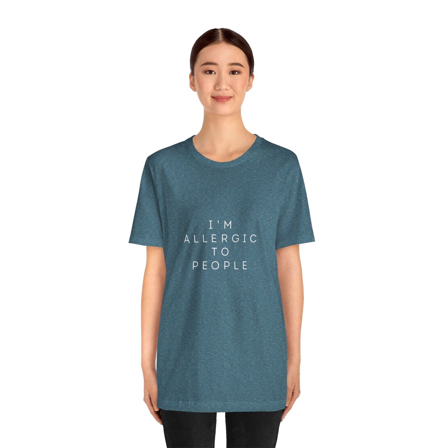 Funny Graphic Tee, Unisex Allergy Humor Shirt, Introvert Gift, Casual Wear, Quirky T-Shirt - Metamorphosis Creations