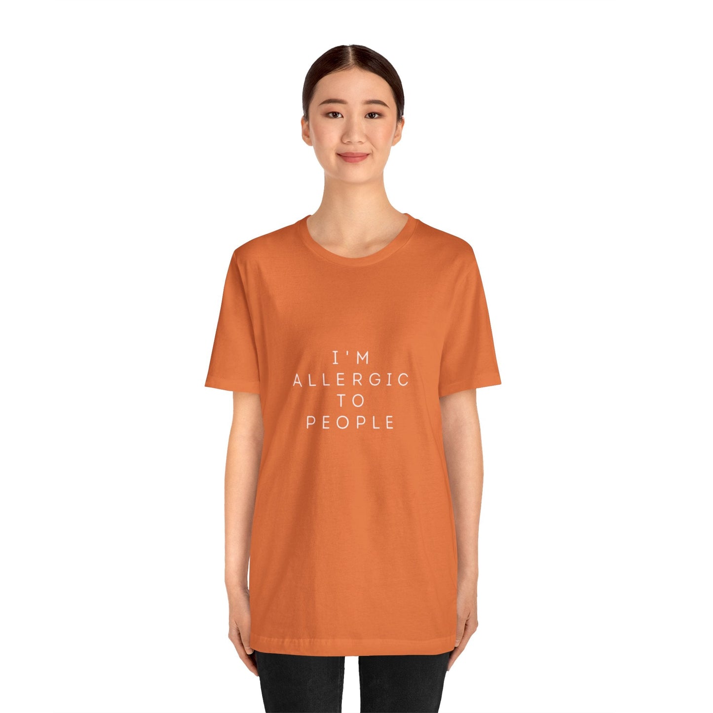 Funny Graphic Tee, Unisex Allergy Humor Shirt, Introvert Gift, Casual Wear, Quirky T-Shirt - Metamorphosis Creations