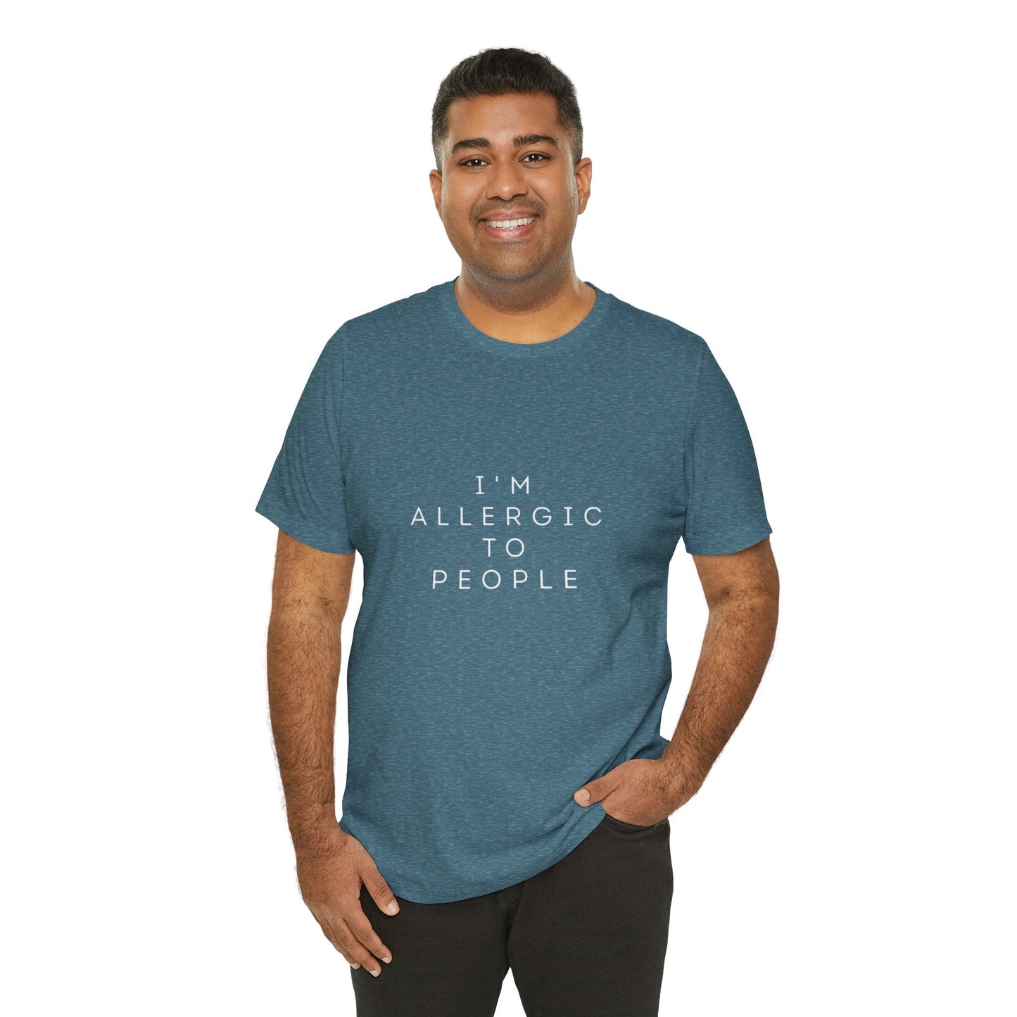 Funny Graphic Tee, Unisex Allergy Humor Shirt, Introvert Gift, Casual Wear, Quirky T-Shirt - Metamorphosis Creations