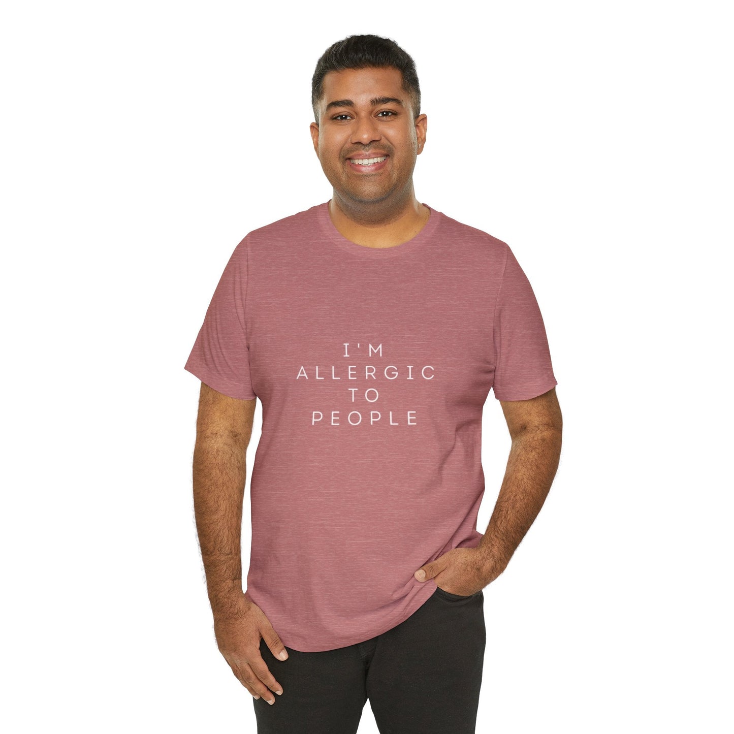 Funny Graphic Tee, Unisex Allergy Humor Shirt, Introvert Gift, Casual Wear, Quirky T-Shirt - Metamorphosis Creations