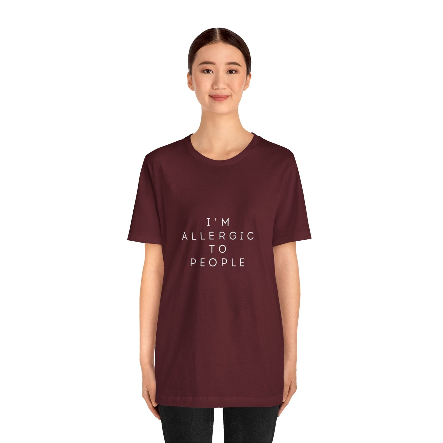Funny Graphic Tee, Unisex Allergy Humor Shirt, Introvert Gift, Casual Wear, Quirky T-Shirt - Metamorphosis Creations