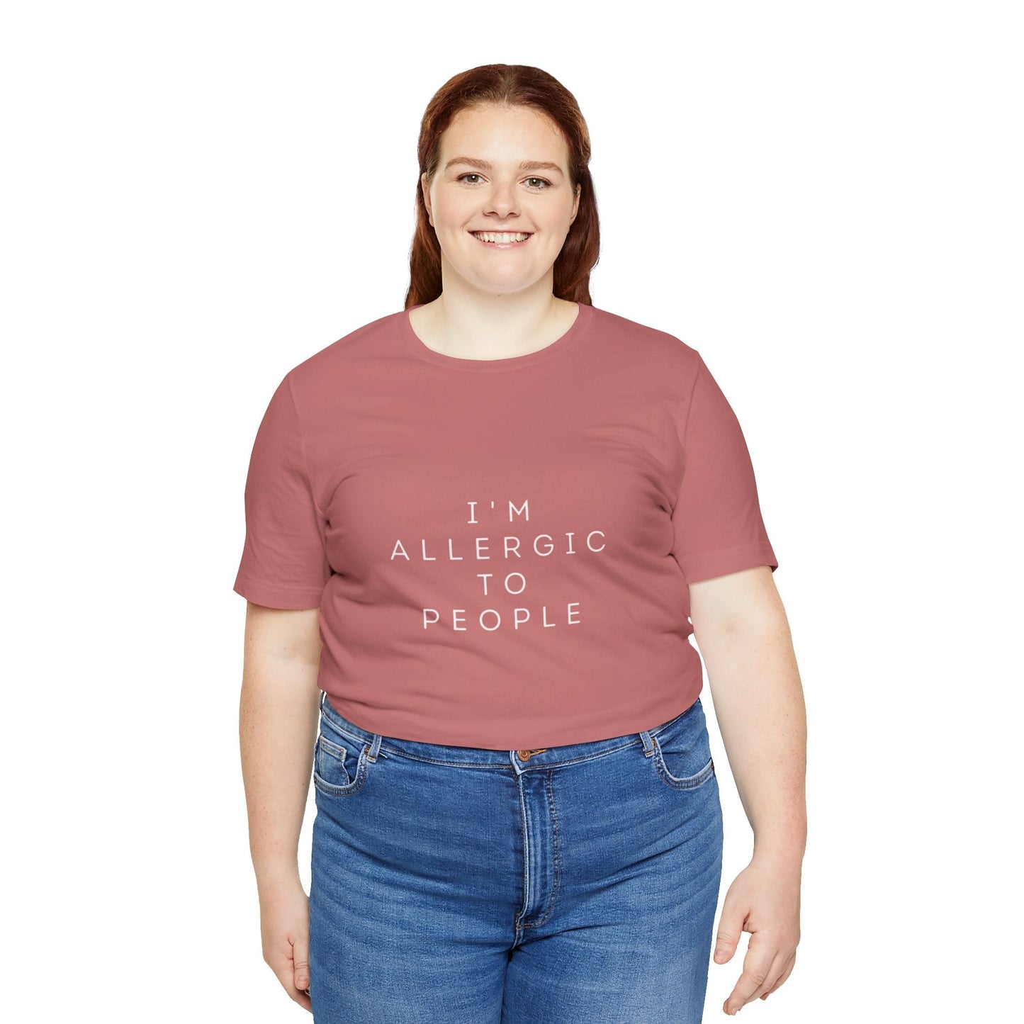 Funny Graphic Tee, Unisex Allergy Humor Shirt, Introvert Gift, Casual Wear, Quirky T-Shirt - Metamorphosis Creations