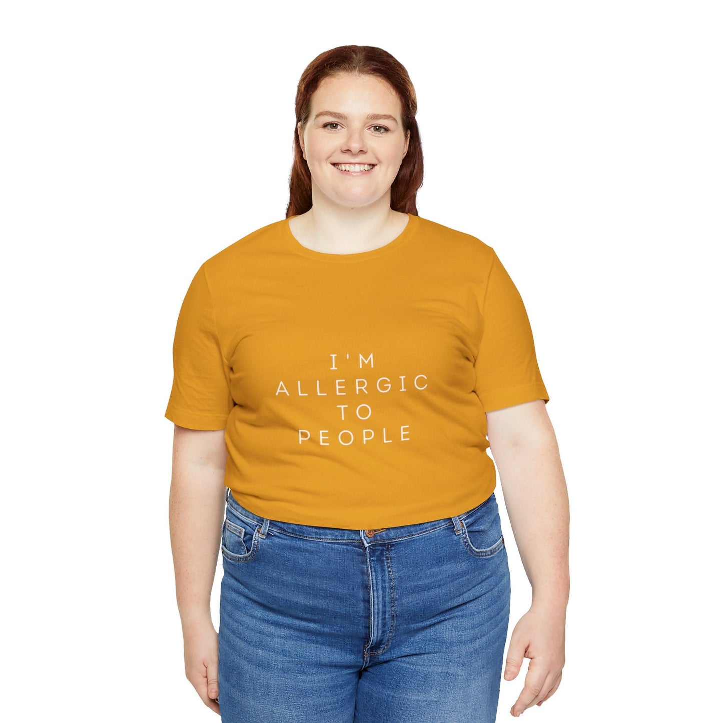 Funny Graphic Tee, Unisex Allergy Humor Shirt, Introvert Gift, Casual Wear, Quirky T-Shirt - Metamorphosis Creations