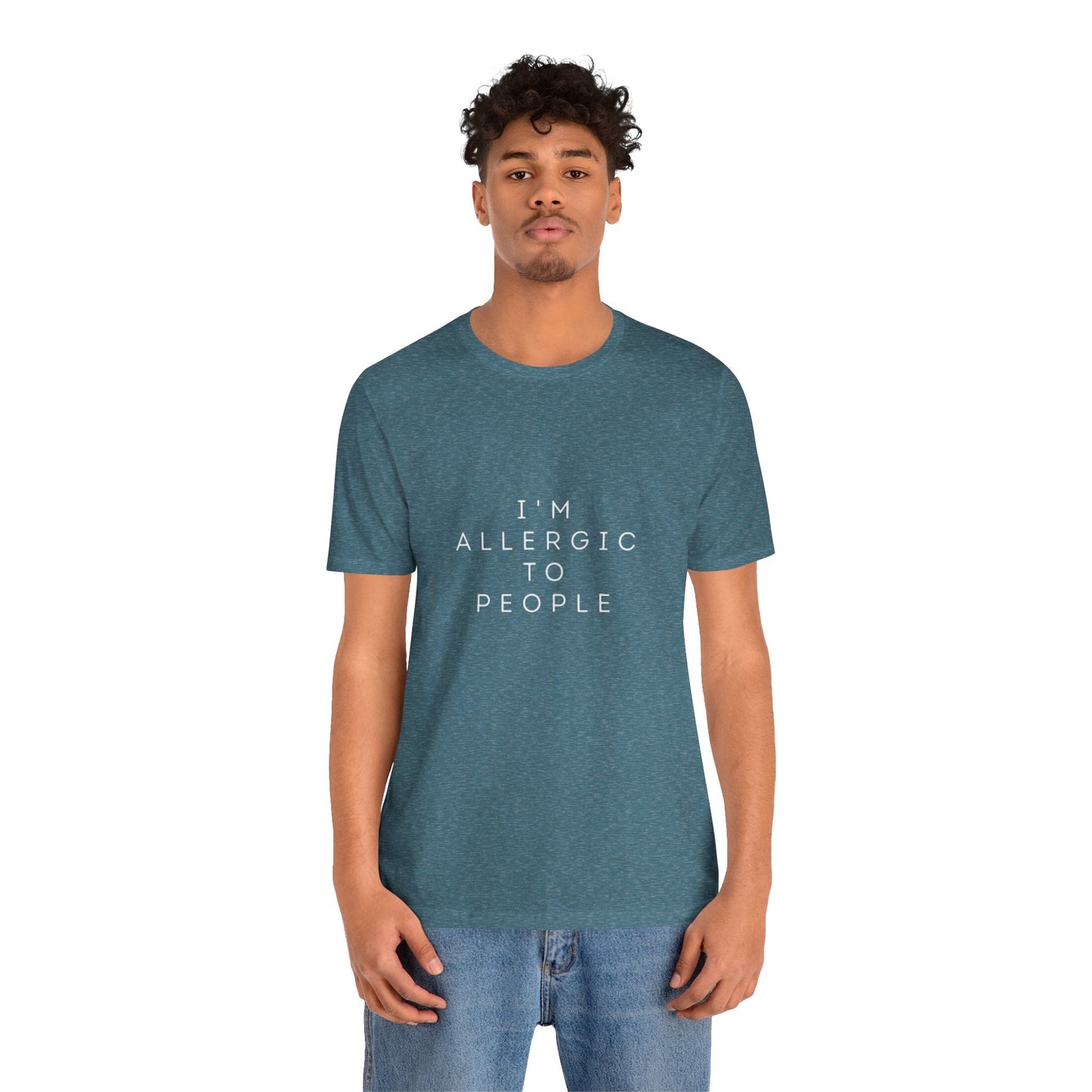Funny Graphic Tee, Unisex Allergy Humor Shirt, Introvert Gift, Casual Wear, Quirky T-Shirt - Metamorphosis Creations