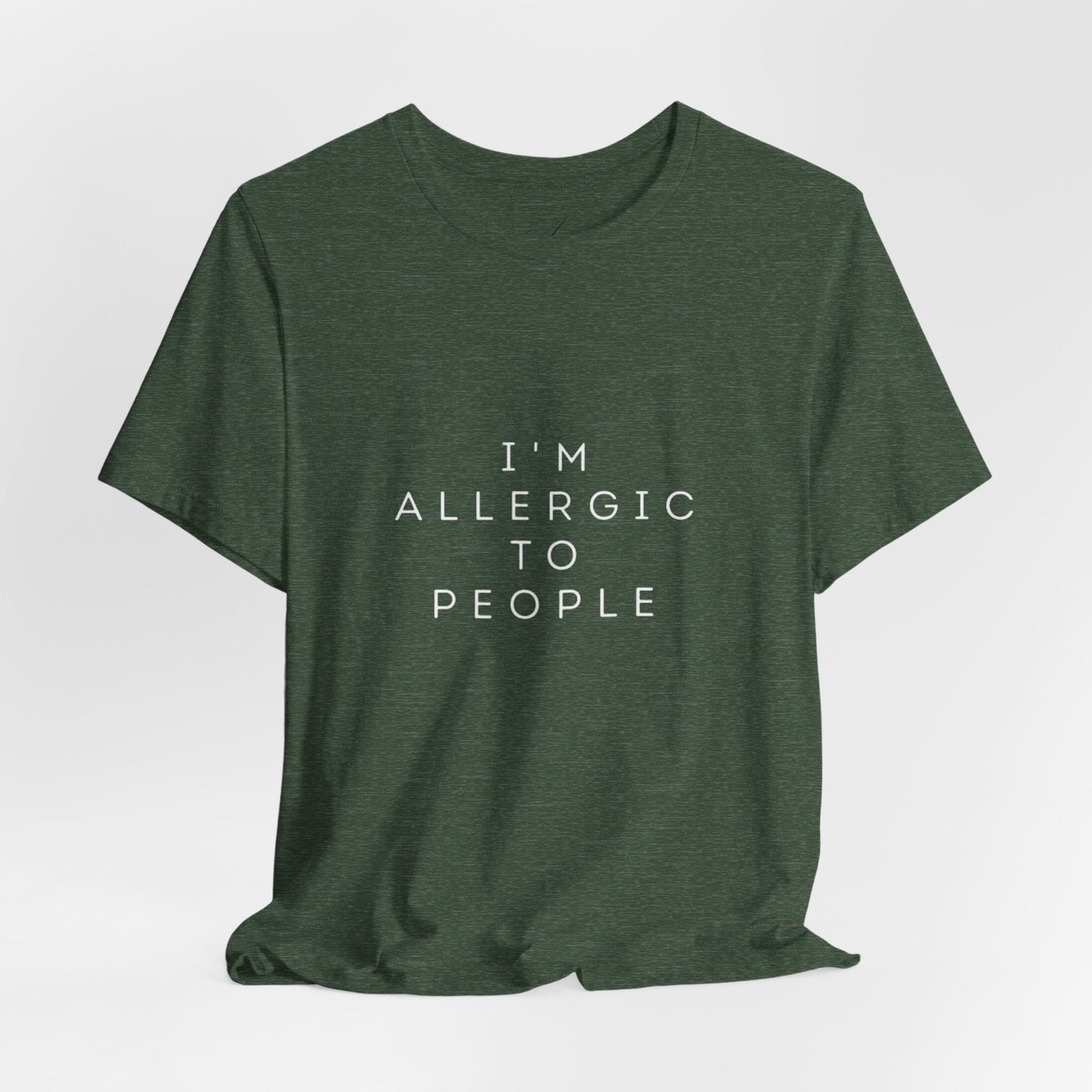 Funny Graphic Tee, Unisex Allergy Humor Shirt, Introvert Gift, Casual Wear, Quirky T-Shirt - Metamorphosis Creations