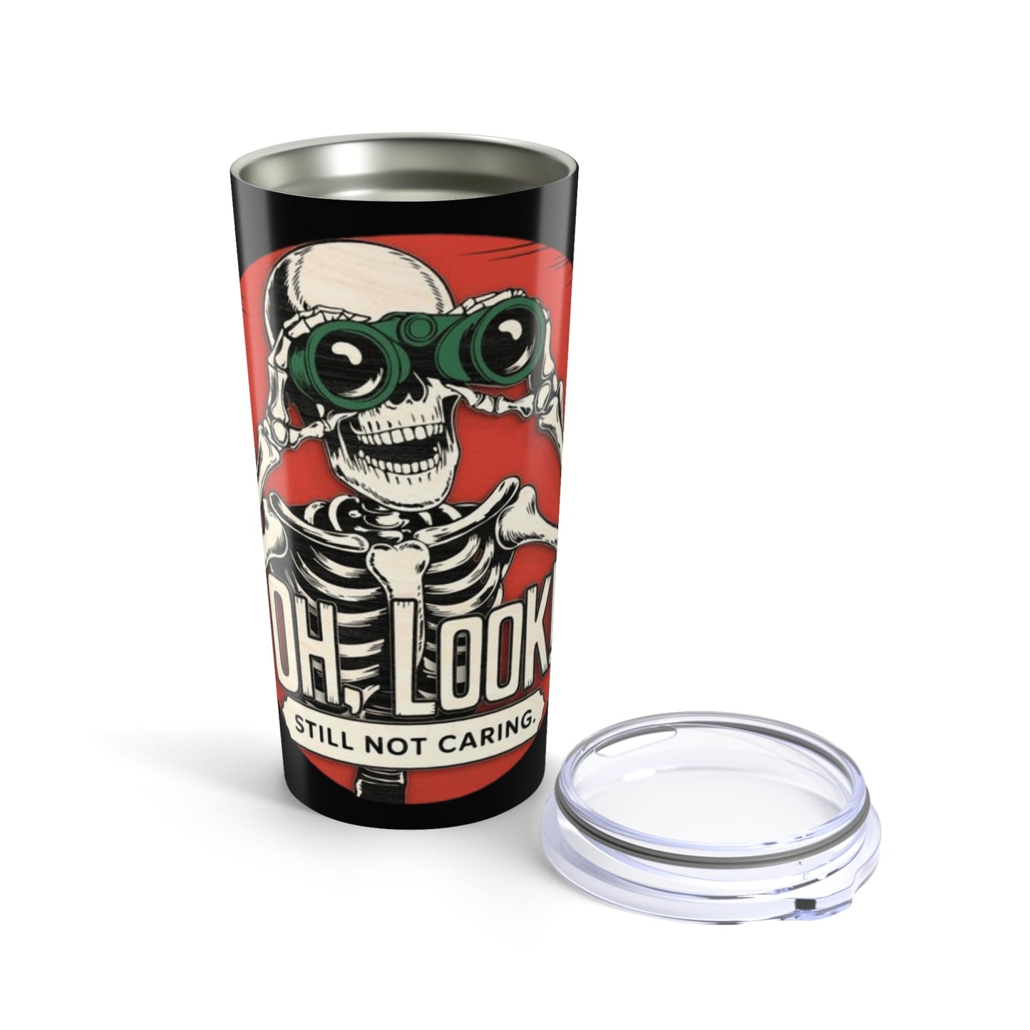 Funny Skeleton 20oz Tumbler, Travel Mug, Gift for Halloween, Coffee Cup, Unique Tumblers for Him, Personalized Drinkware - Metamorphosis Creations