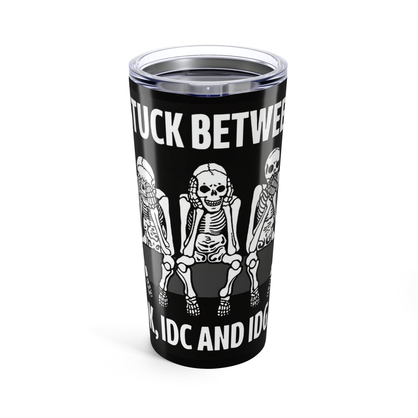 Funny Skeleton Tumbler, 20oz Travel Mug, Unique Gift for Halloween, Coffee Cup, Best Friend Gift, Sip and Relax - Metamorphosis Creations