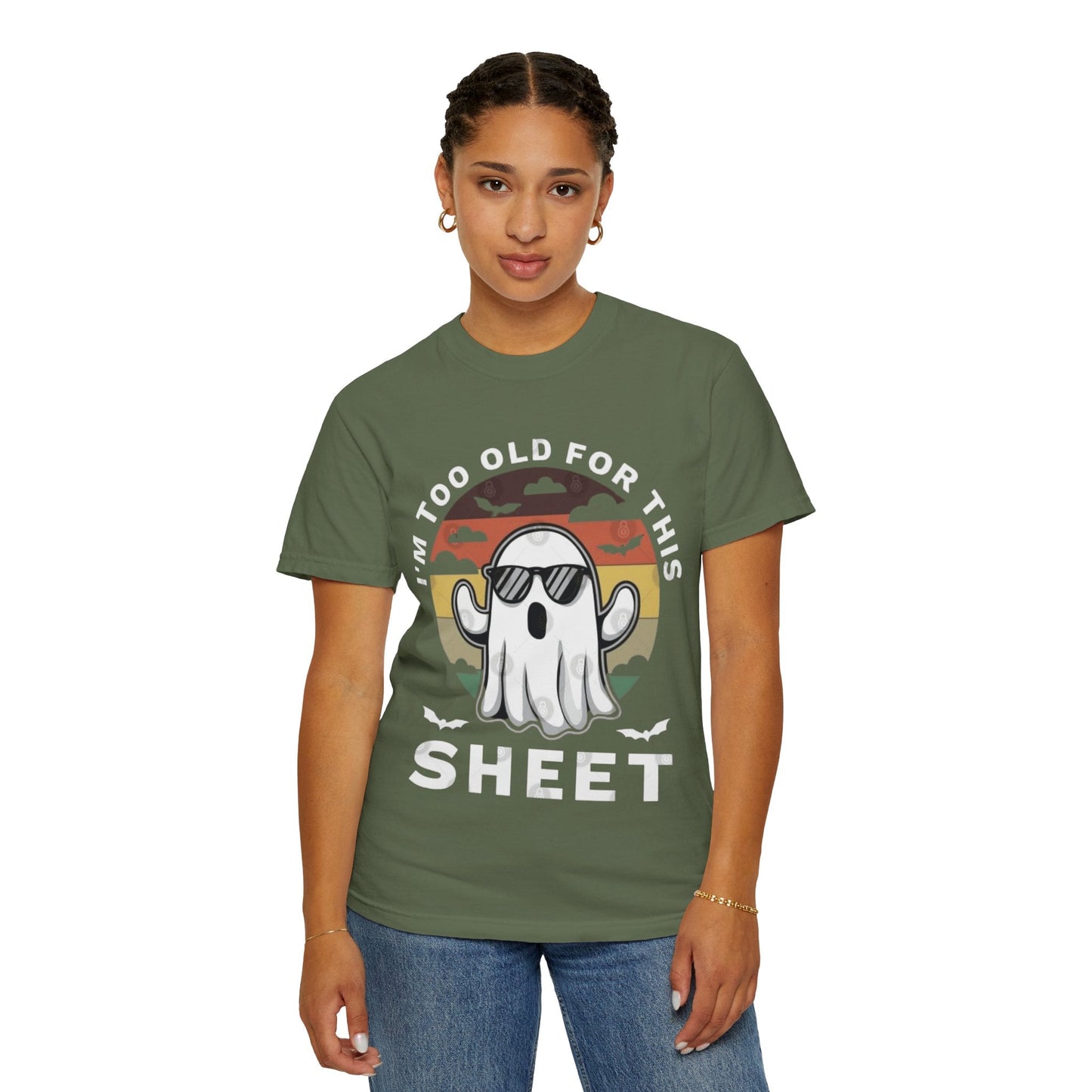 Ghostly Humor Unisex T-Shirt, Relaxed Vintage Tee, Halloween Apparel, Fun Gift, Casual Outfit, Quirky Statement Shirt, Ghost Sheet T-shirt - Metamorphosis Creations