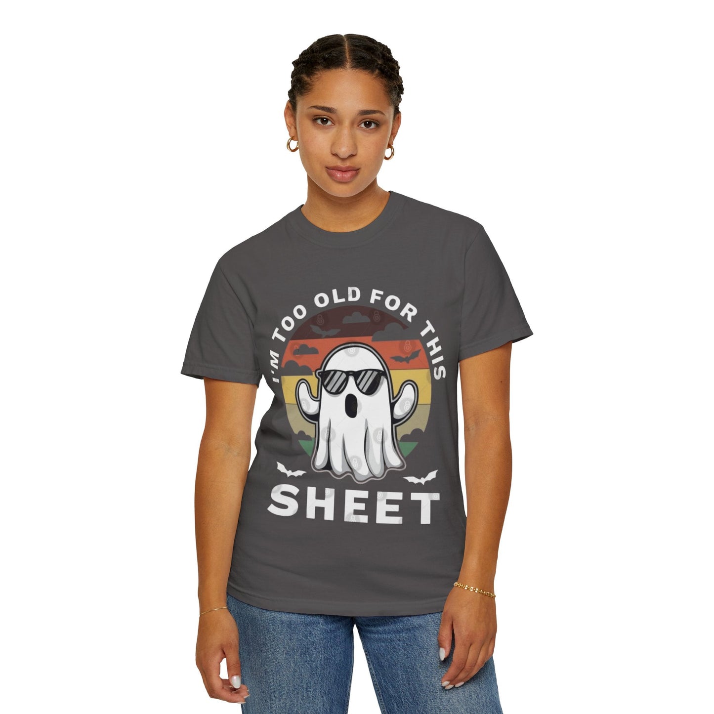 Ghostly Humor Unisex T-Shirt, Relaxed Vintage Tee, Halloween Apparel, Fun Gift, Casual Outfit, Quirky Statement Shirt, Ghost Sheet T-shirt - Metamorphosis Creations